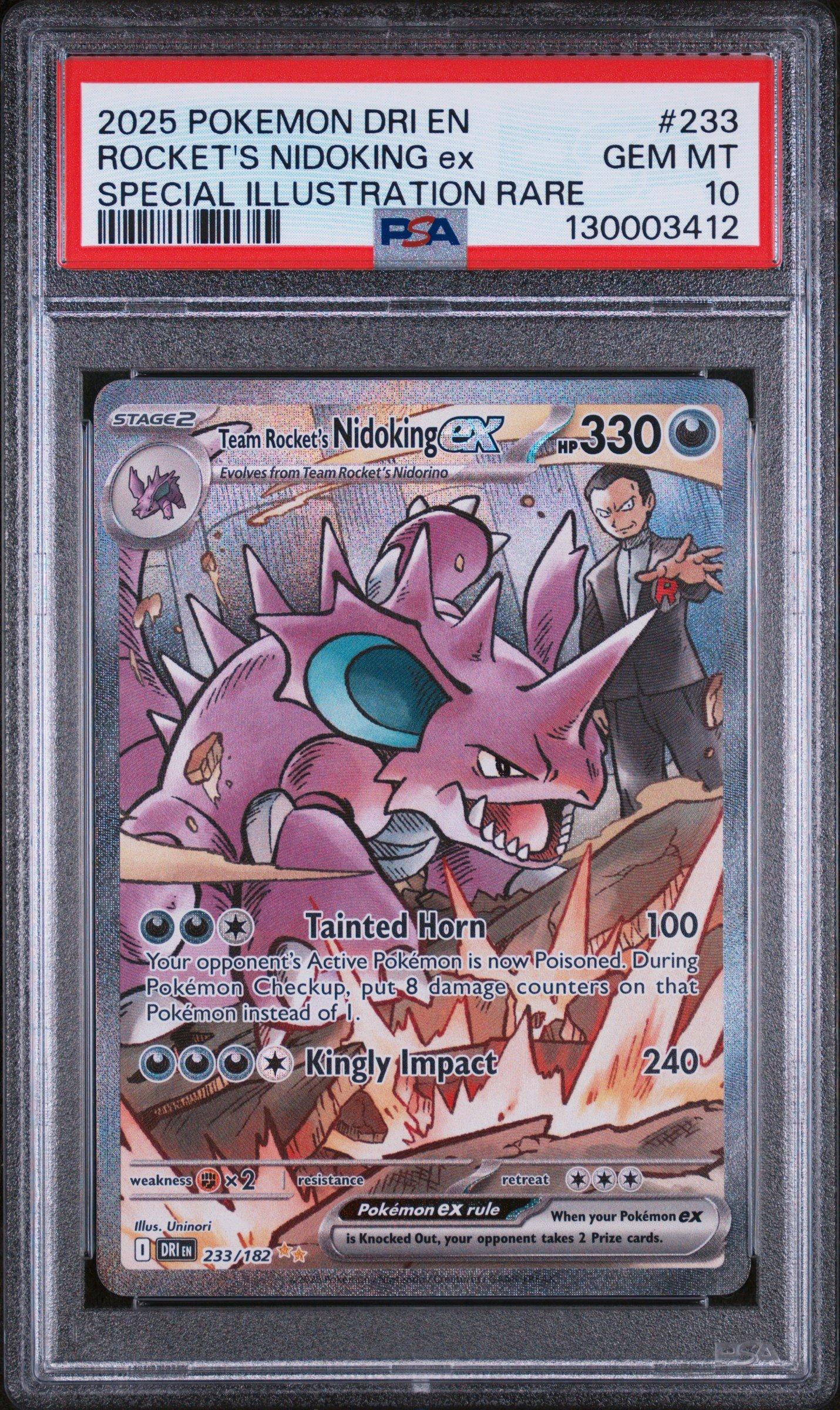 2025 Pokemon Dri En-destined Rivals 233 Team Rocket's Nidoking Ex
