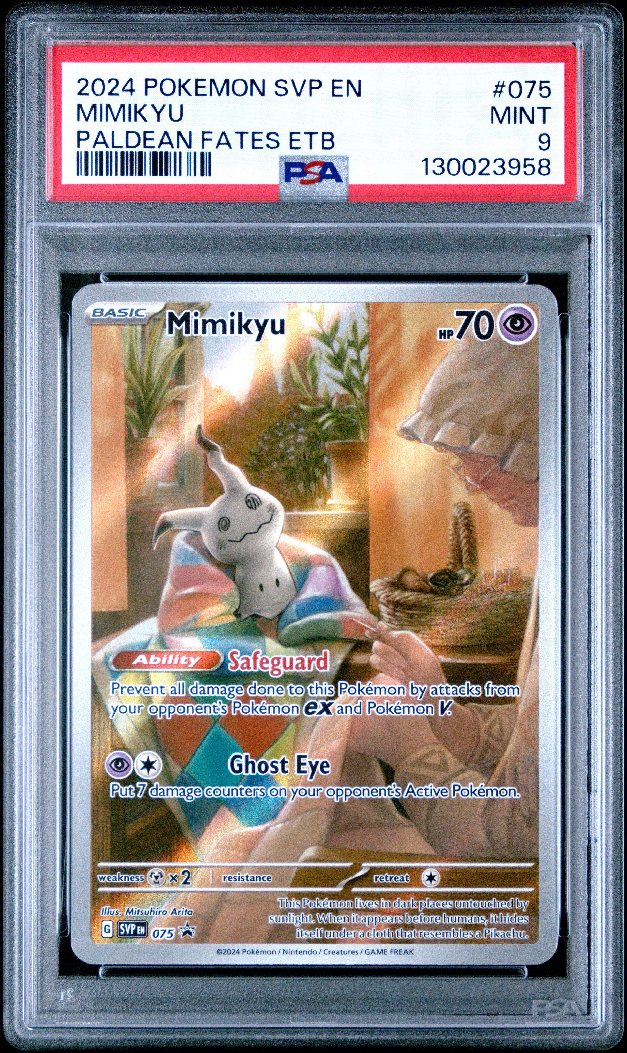 2024 Pokemon Svp En-sv Black Star Promo 075 Mimikyu Paldean Fates