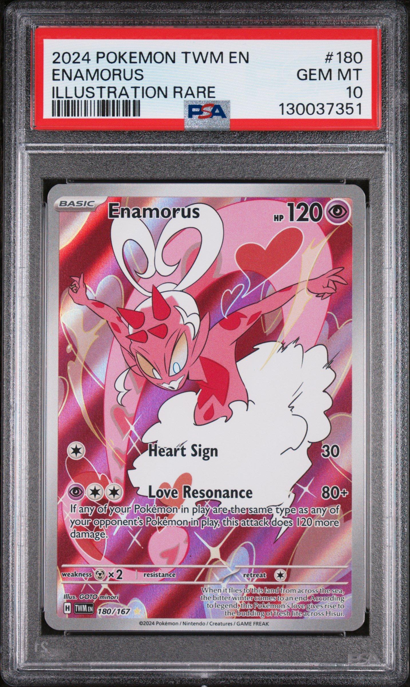 2024 Pokemon Twm En-twilight Masquerade 180 Enamorus Illustration Rare PSA 10