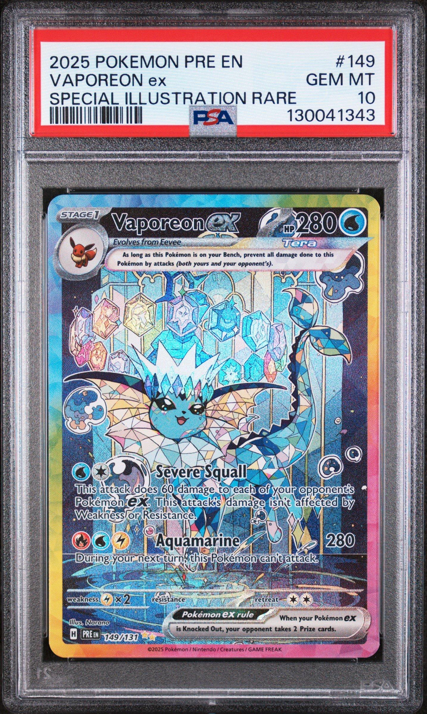 vaporeon holographic pokemon card value Lv.42 No.134 Old Back Nintendo Holo VG Japanese [2] Quick Attack (10+) Flip a coin 2025 Pokemon Pre En-prismatic Evolutions