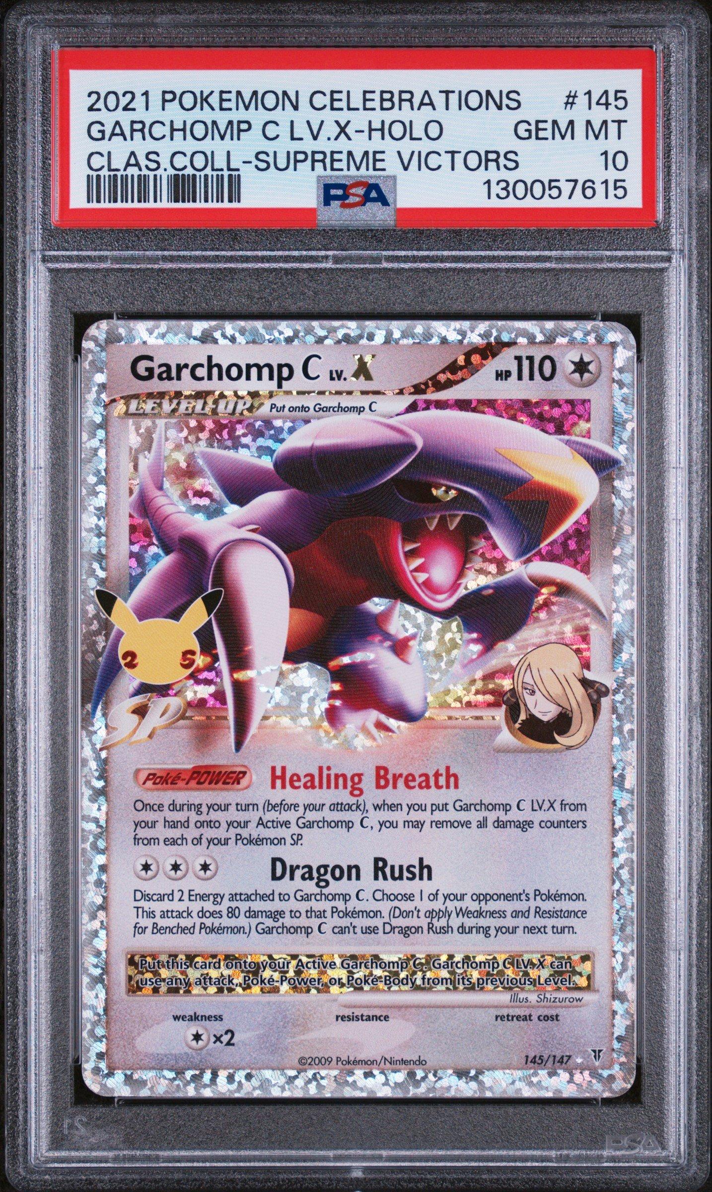2021 Pokemon Celebrations Classic Collection 145 Garchomp C Lv.x-holo PSA 10