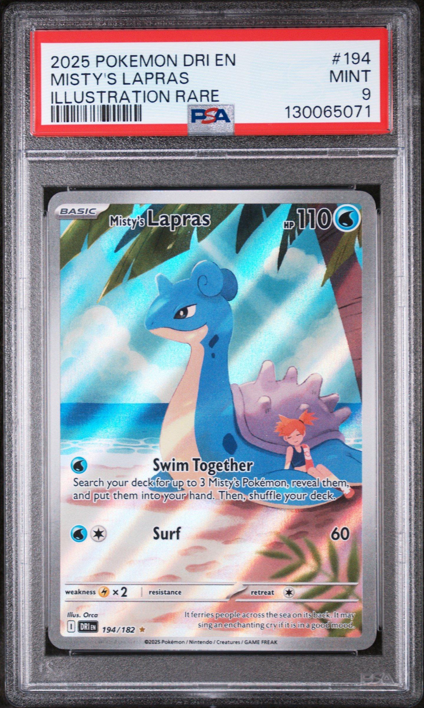 2025 Pokemon Dri En-destined Rivals 194 Misty's Lapras