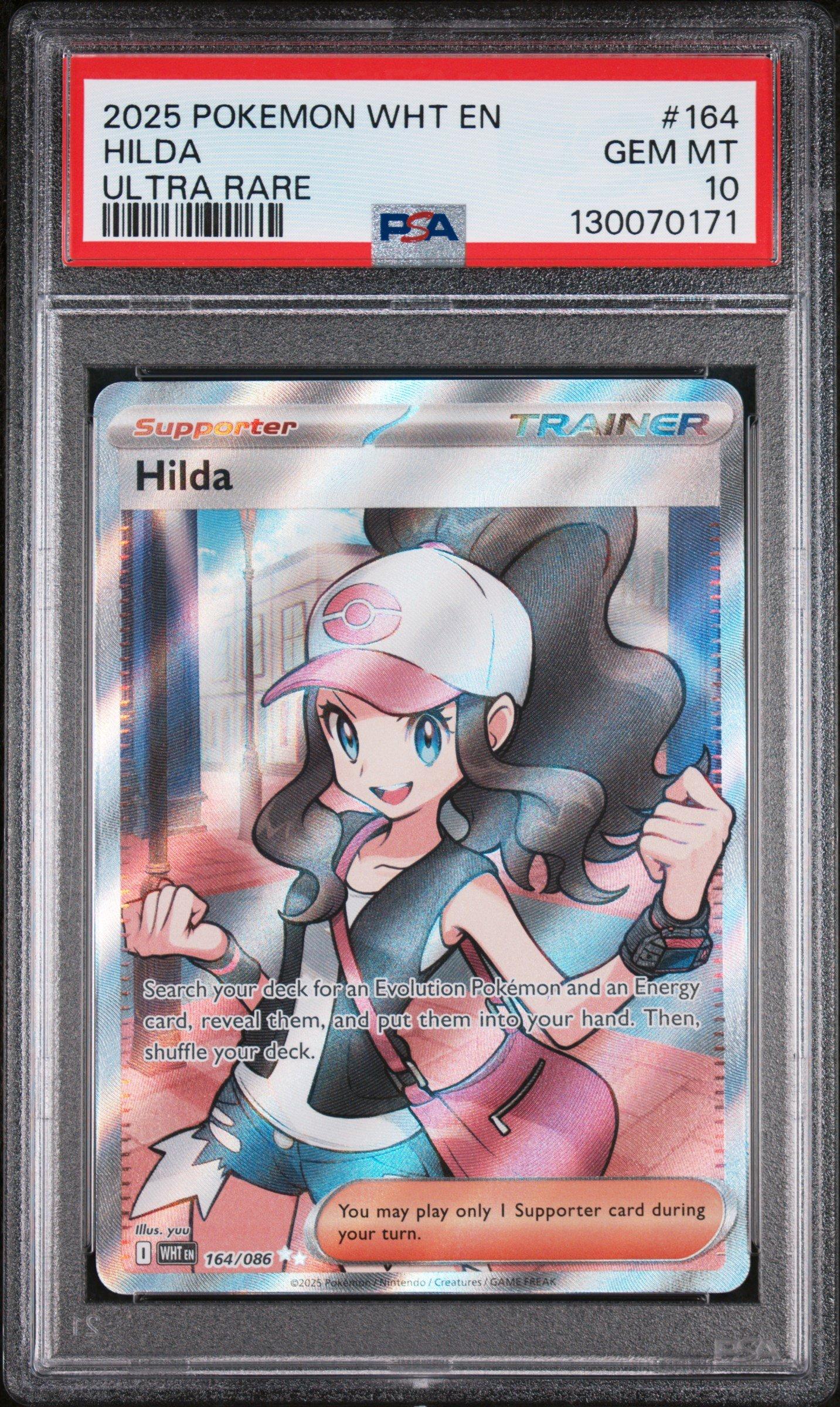 2025 Pokemon Wht En-white Flare 164 Hilda Ultra Rare PSA 10 Graded