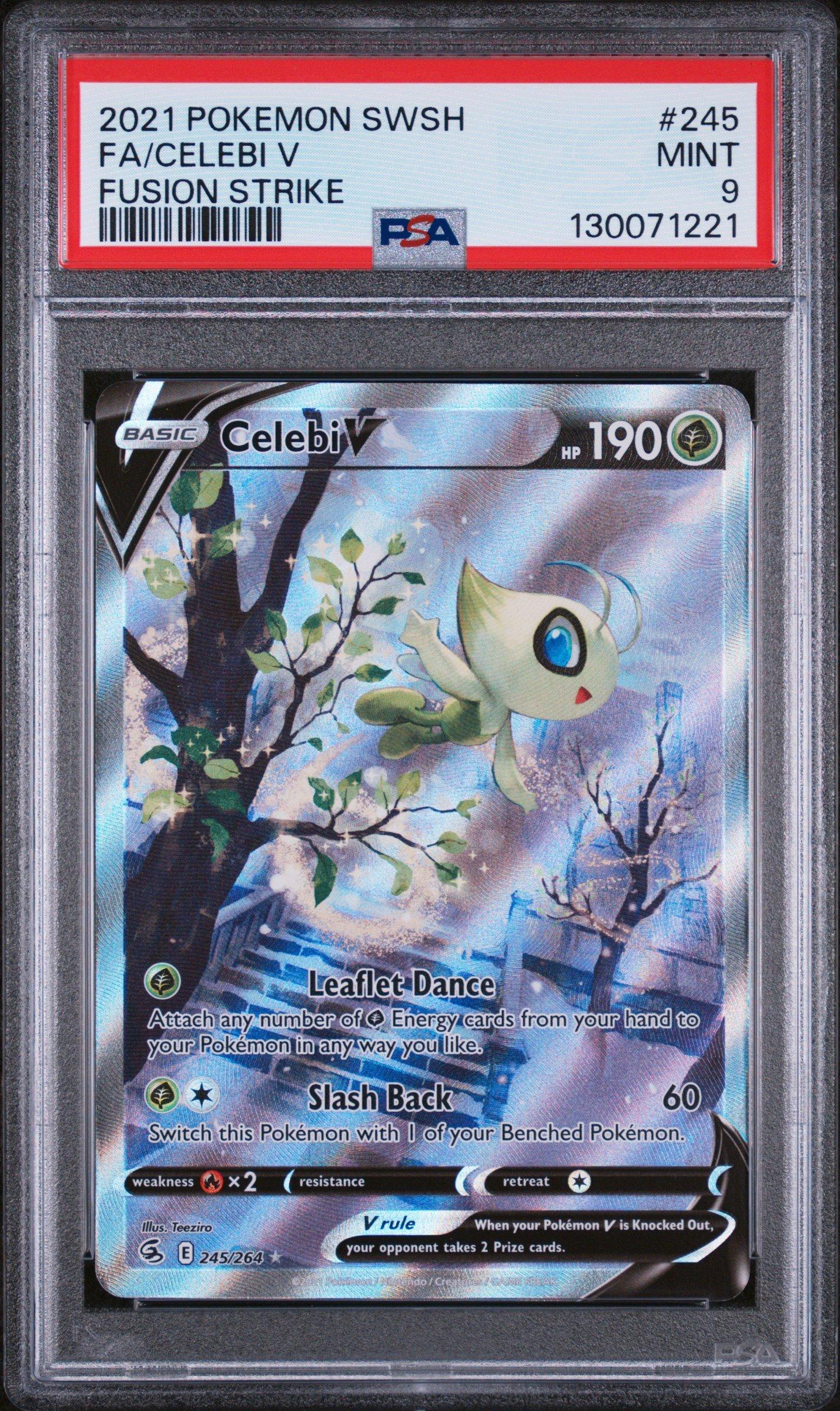2021 Pokemon Sword & Shield Fusion Strike 245 Full Art/celebi V