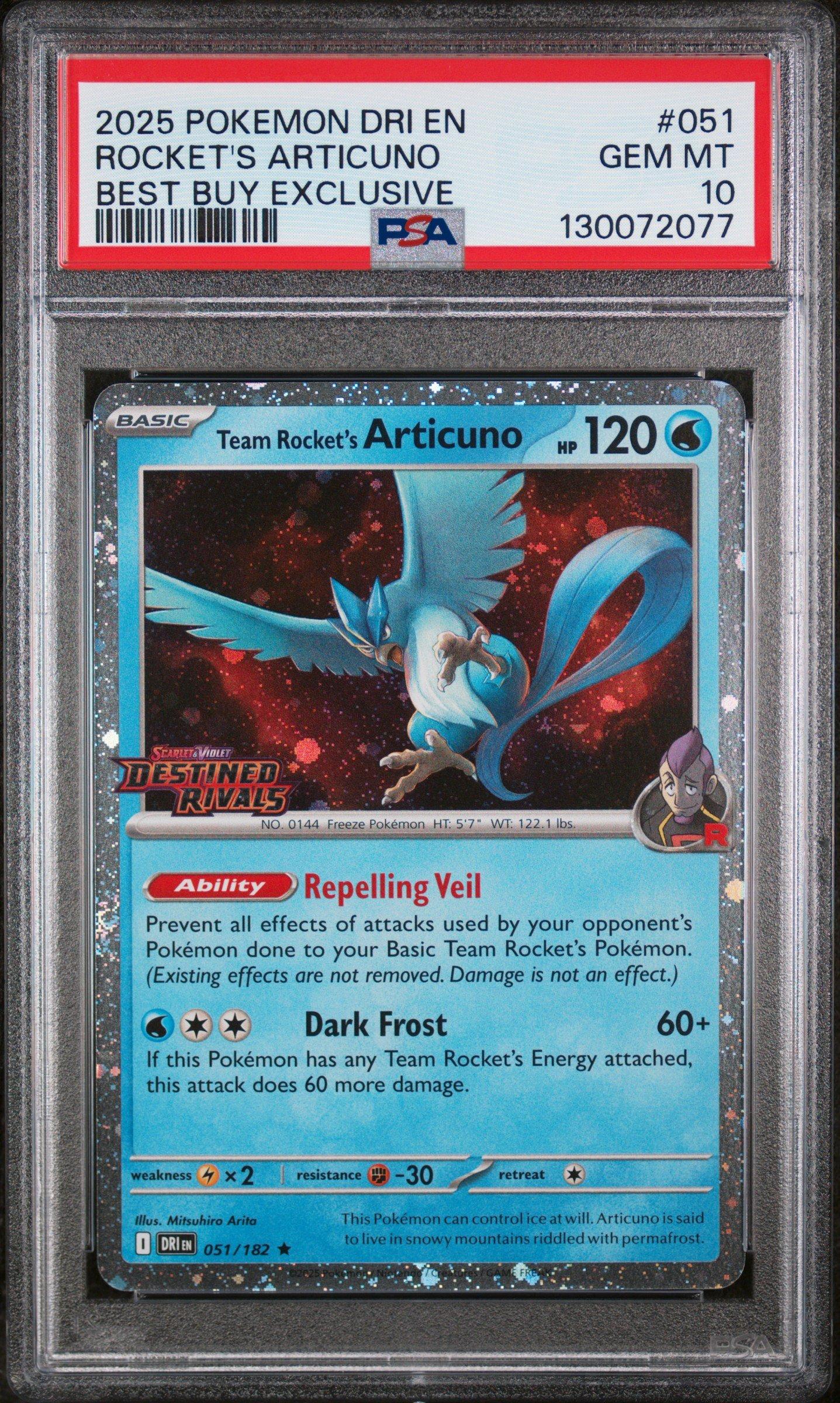 2025 Pokemon Dri En-destined Rivals 051 Team Rocket's Articuno