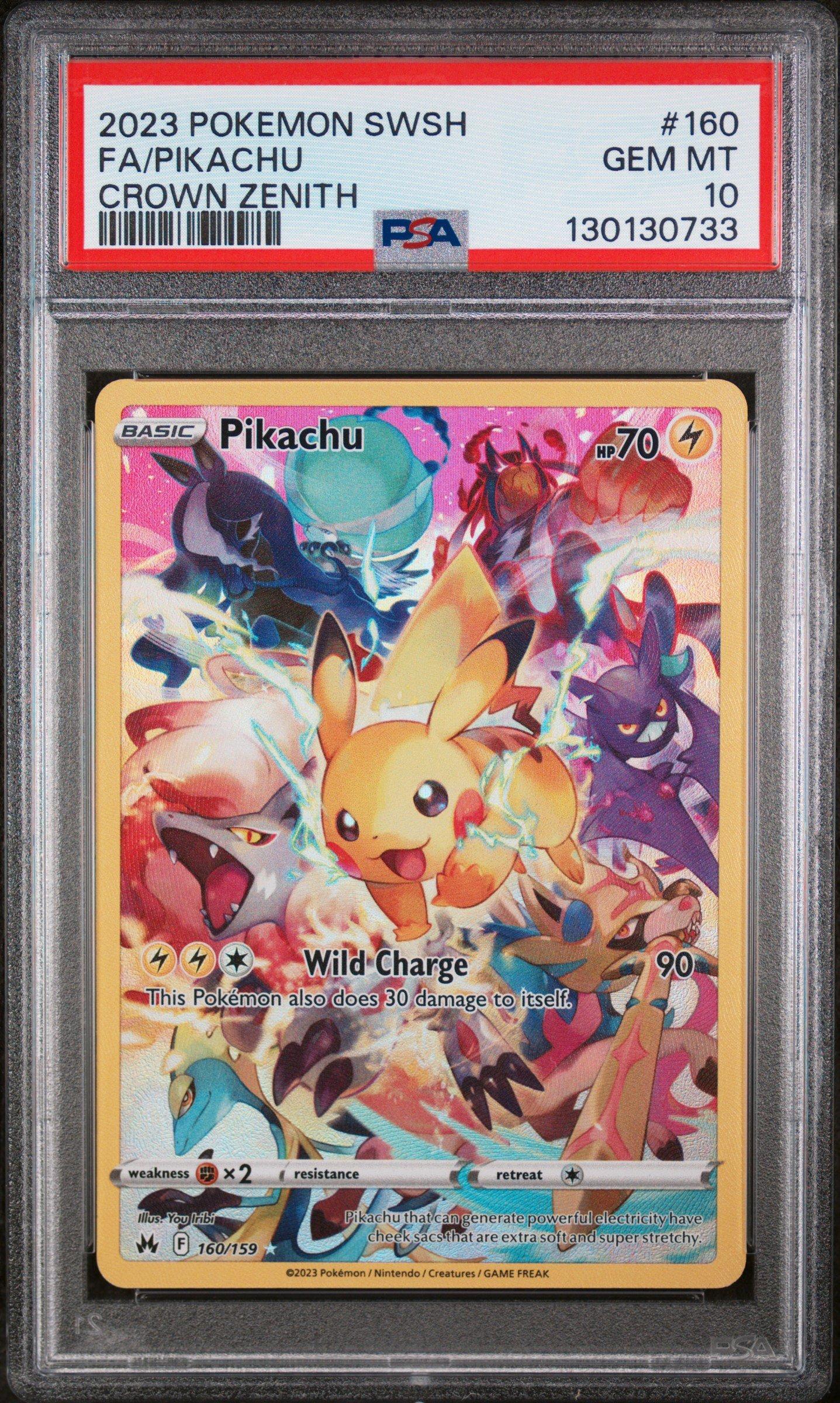 2023 Pokemon Sword And Shield Crown Zenith 160 Full Art/pikachu