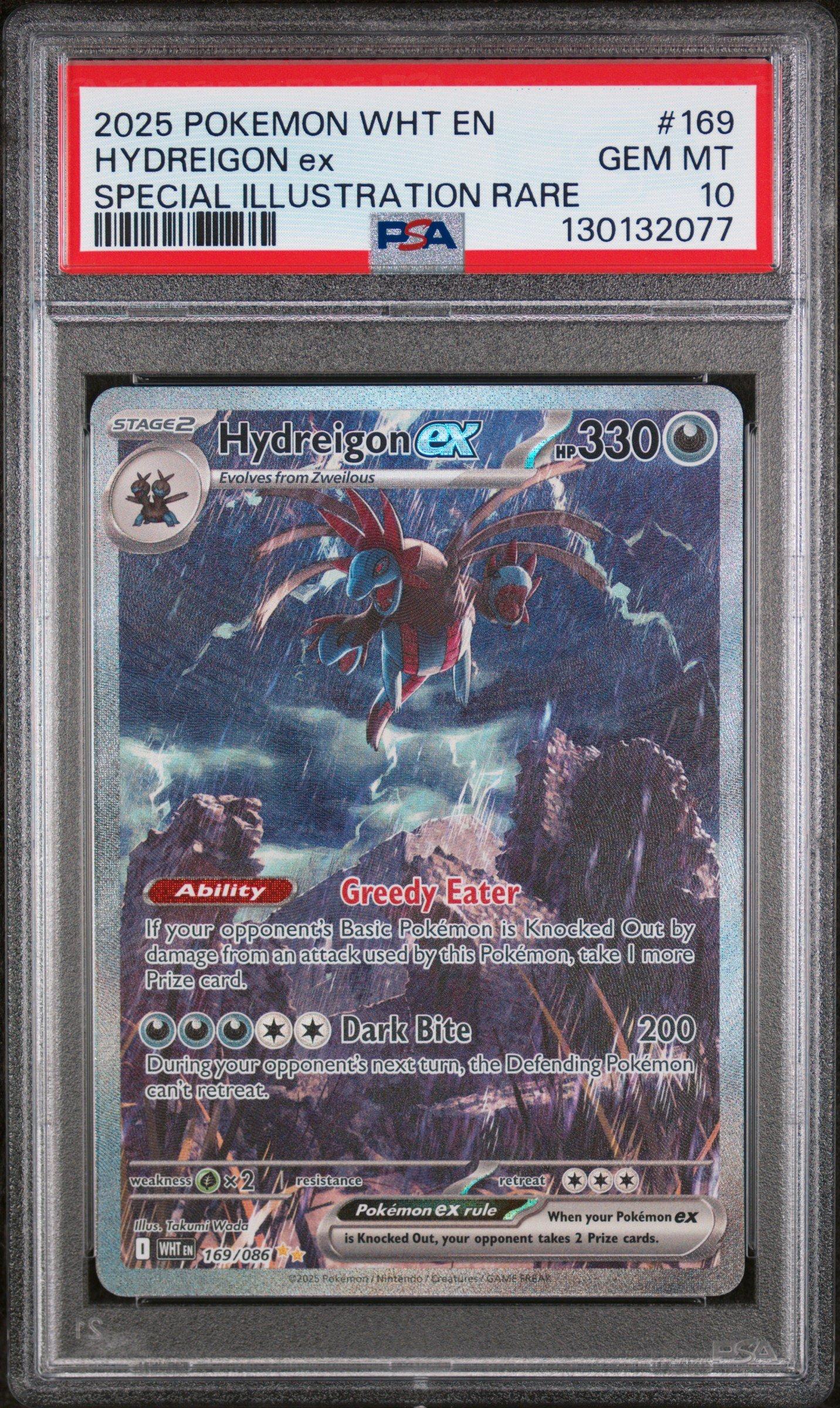 HYDREIGON ex 2025 PSA 10 特別アートレア 2025 Pokemon Wht En-white Flare 169 Hydreigon Ex Special