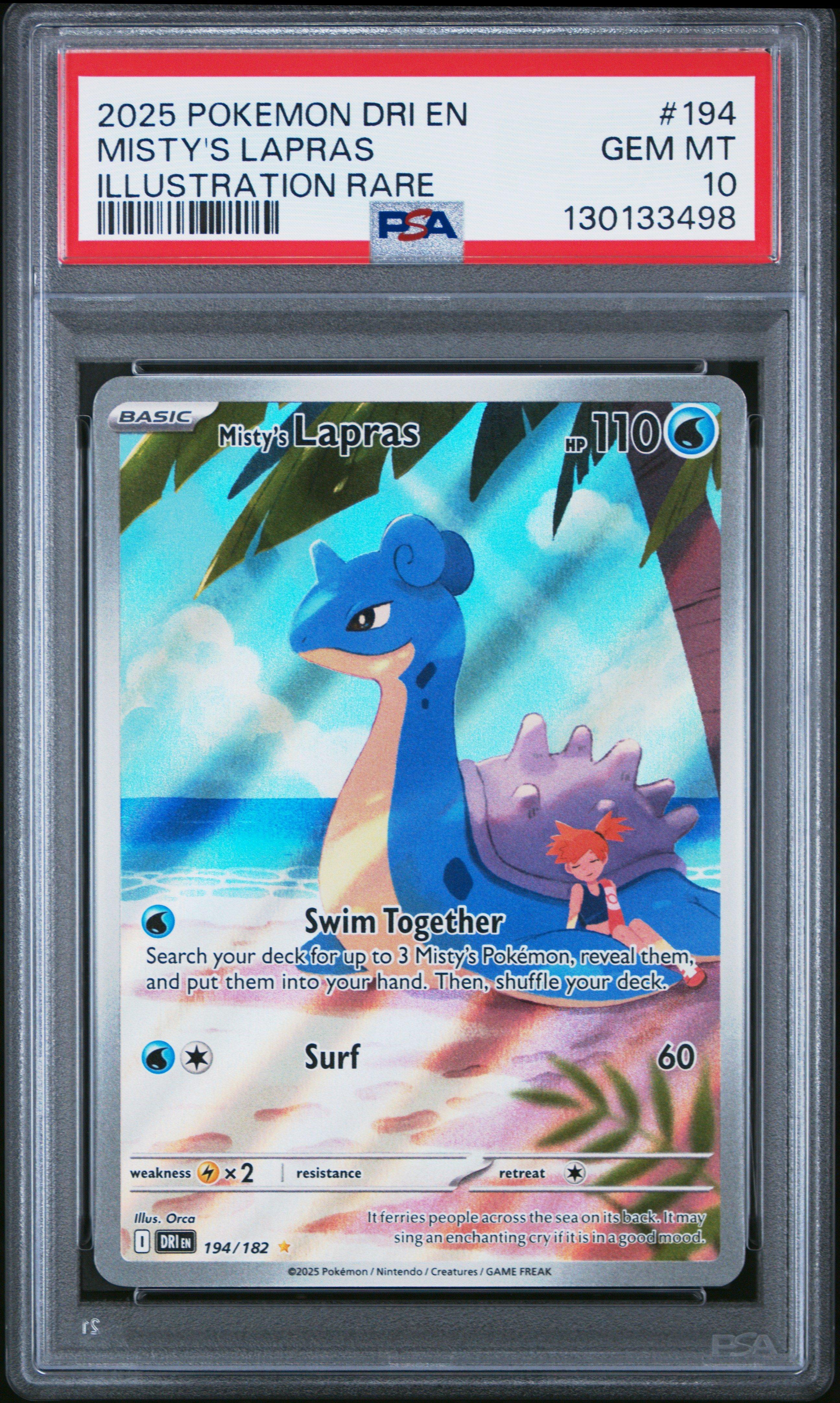 2025 Pokemon Dri En-destined Rivals 194 Misty's Lapras