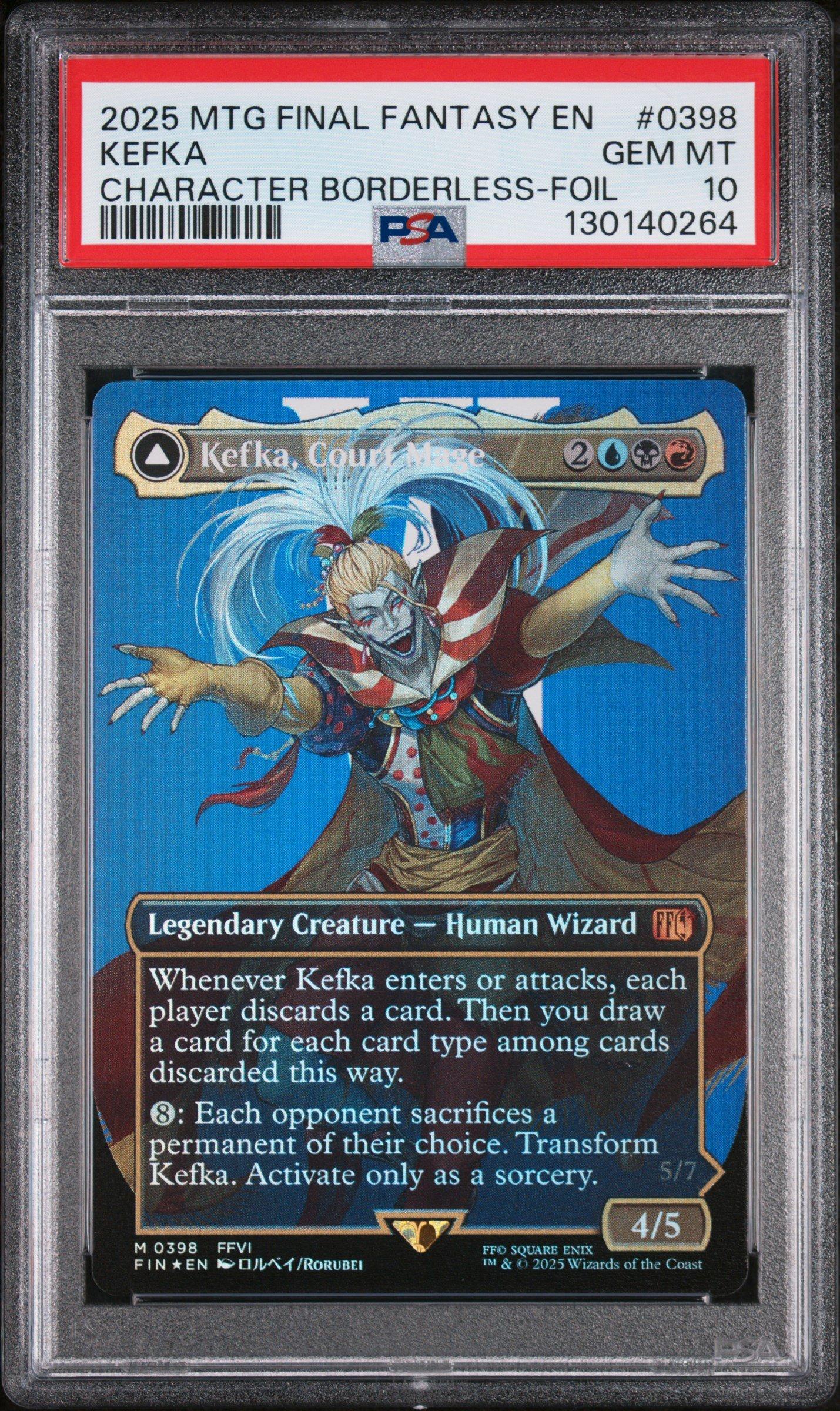 2025 Magic The Gathering Final Fantasy 0398 Kefka, Court Mage/kefka, Ruler  Of Ruin Character Borderless-foil PSA 10 | GameStop