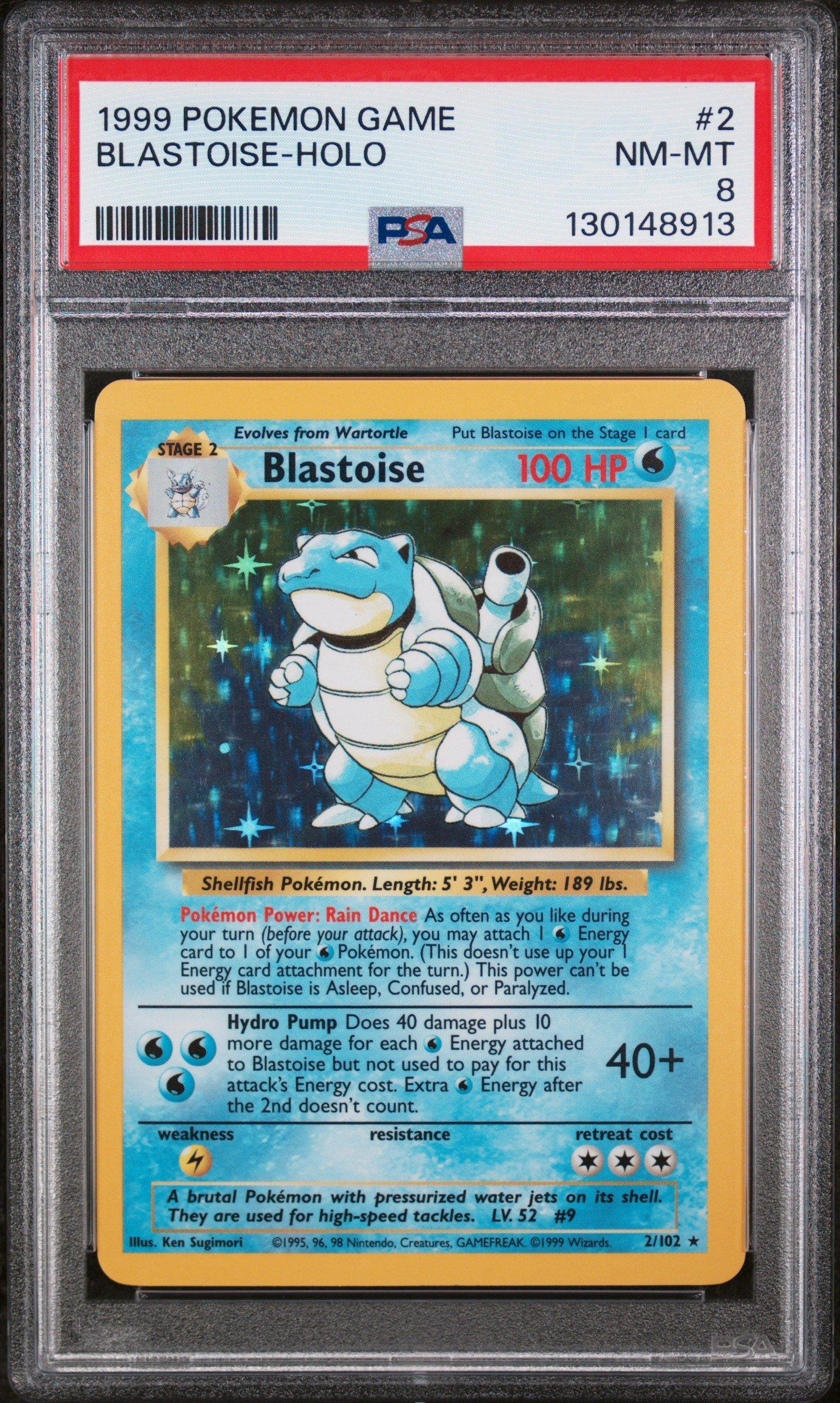1999 Pokemon Game 2 Blastoise-holo PSA 8