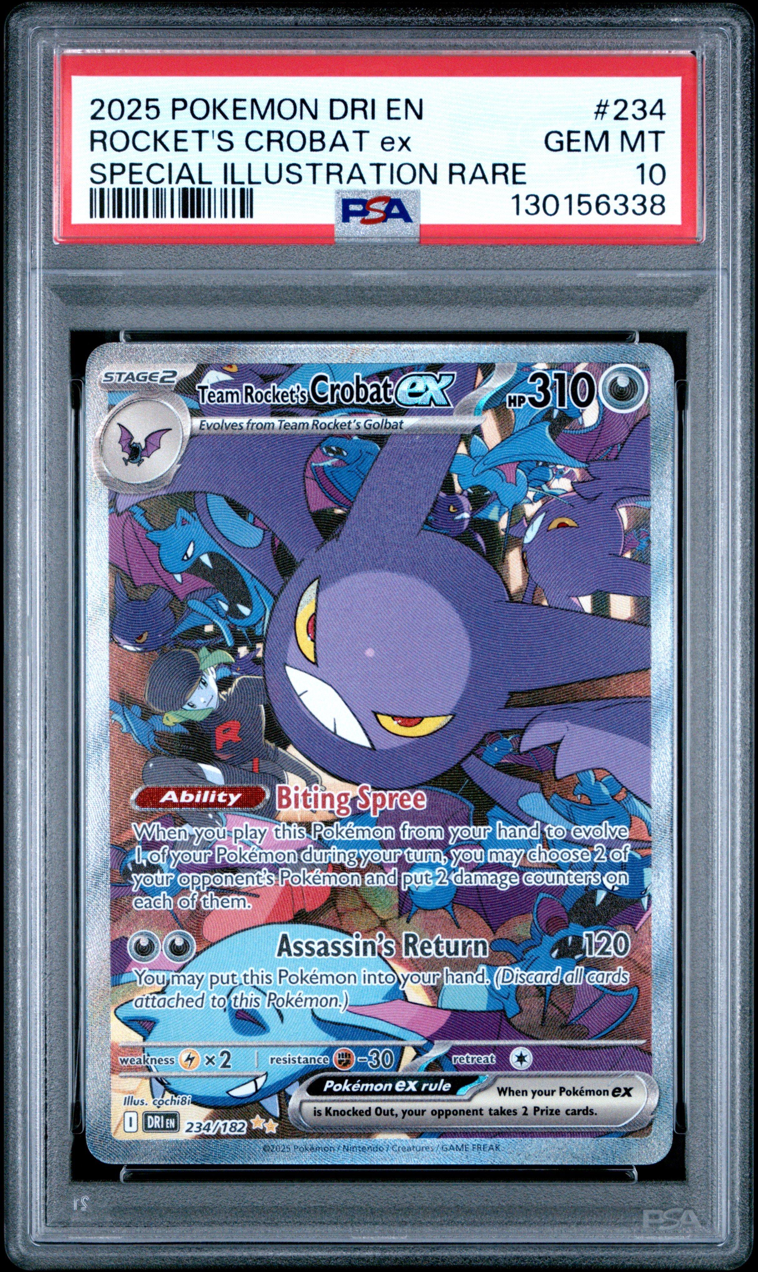 2025 Pokemon Dri En-destined Rivals 234 Team Rocket's Crobat Ex
