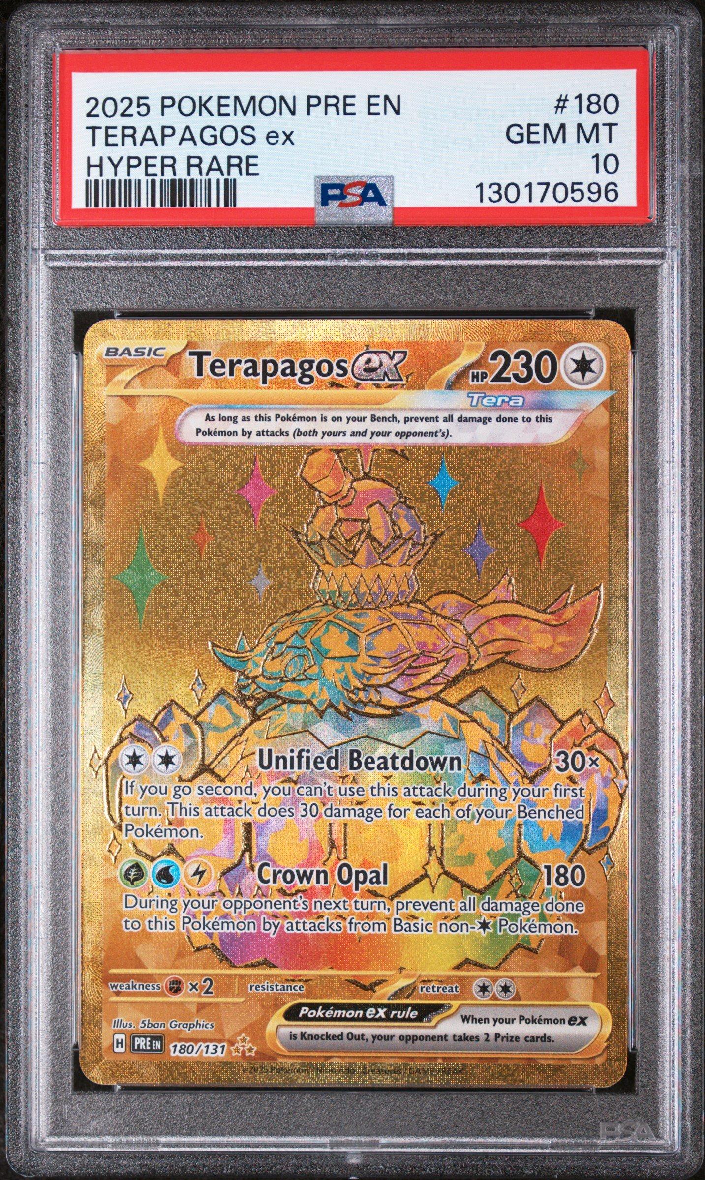 2025 Pokemon Pre En-prismatic Evolutions 180 Terapagos Ex Hyper