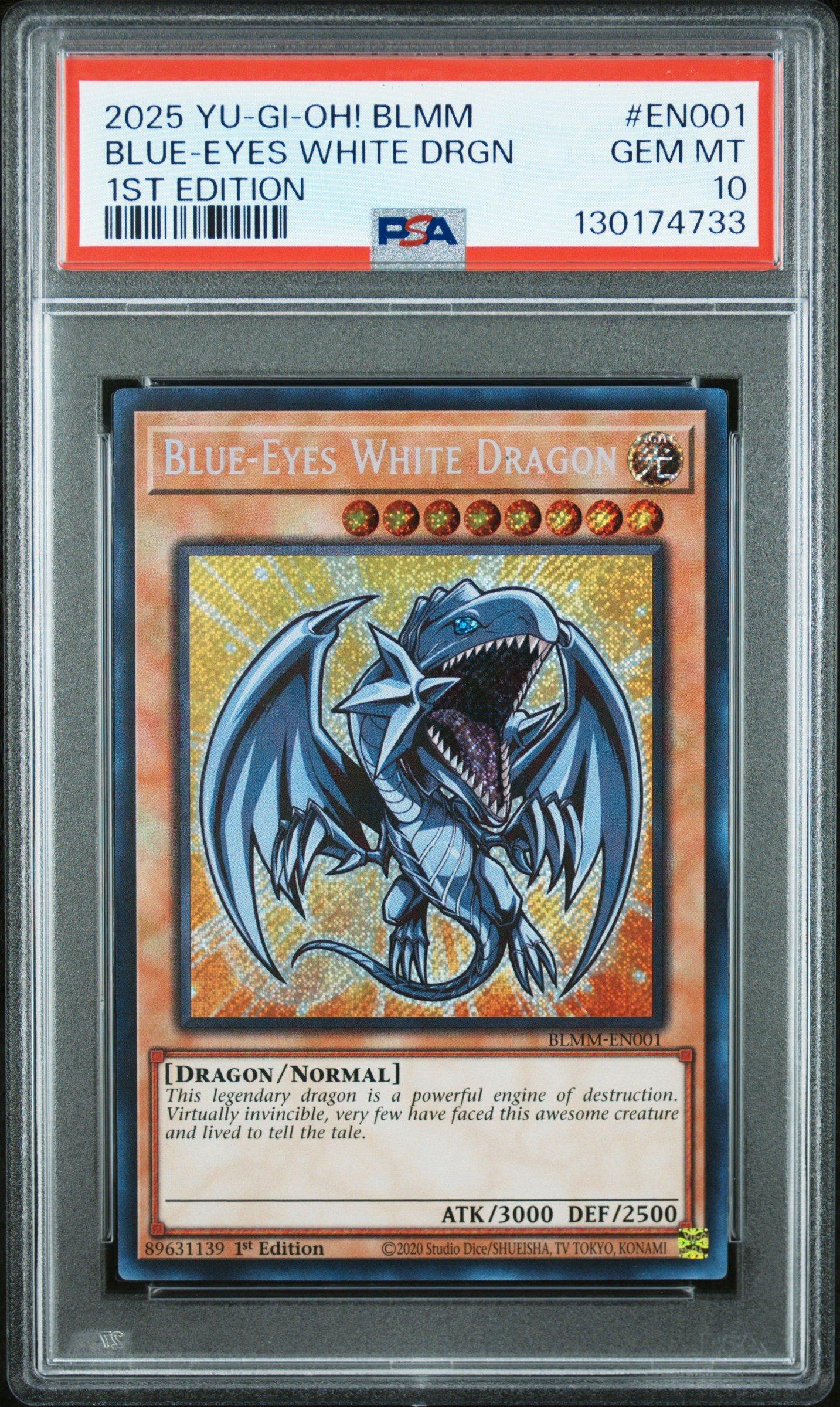 2025 Yu-Gi-Oh! 青眼の白龍 PSA10 2025 Yu-gi-oh! Blmm-battles Of Legend: Monster Mayhem En001 Blue