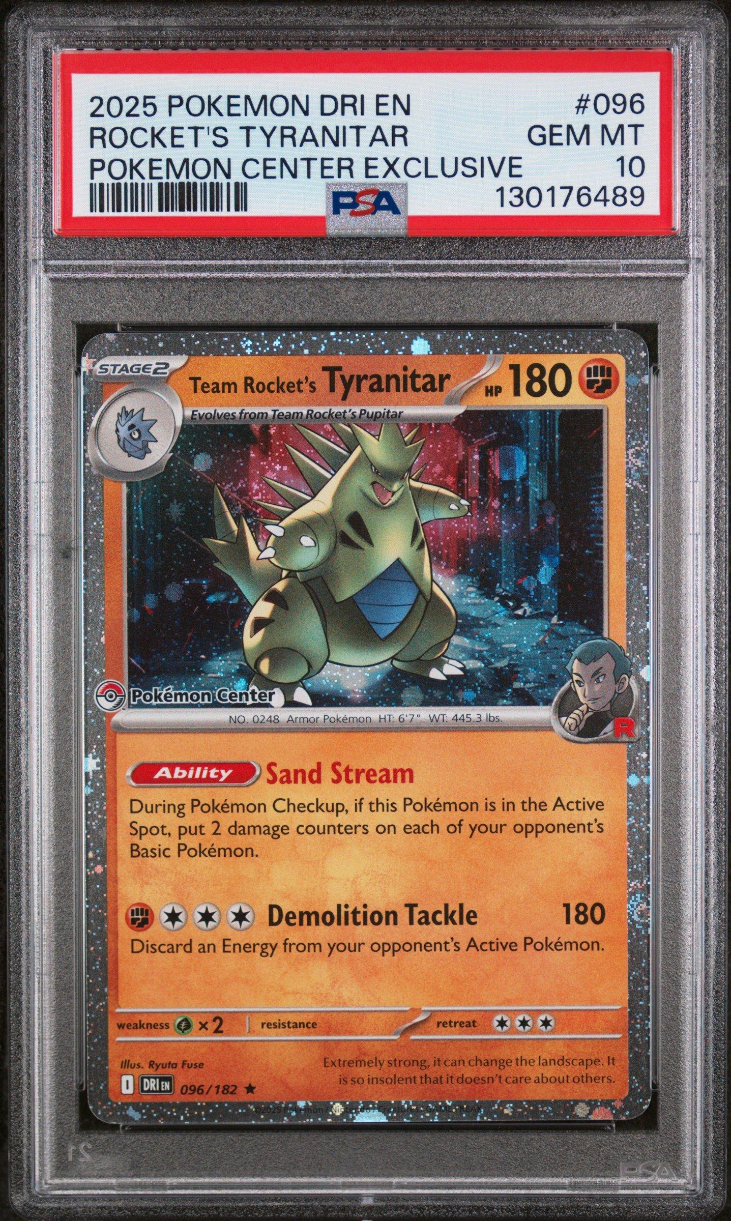 2025 Pokemon Dri En-destined Rivals 096 Team Rocket's Tyranitar
