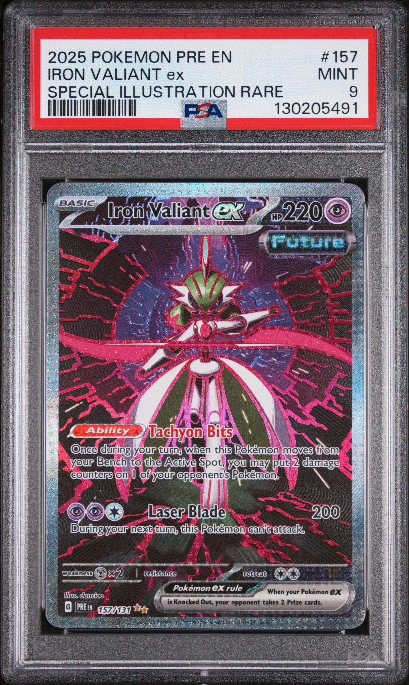 2025 Pokemon Pre En-prismatic Evolutions 157 Iron Valiant Ex