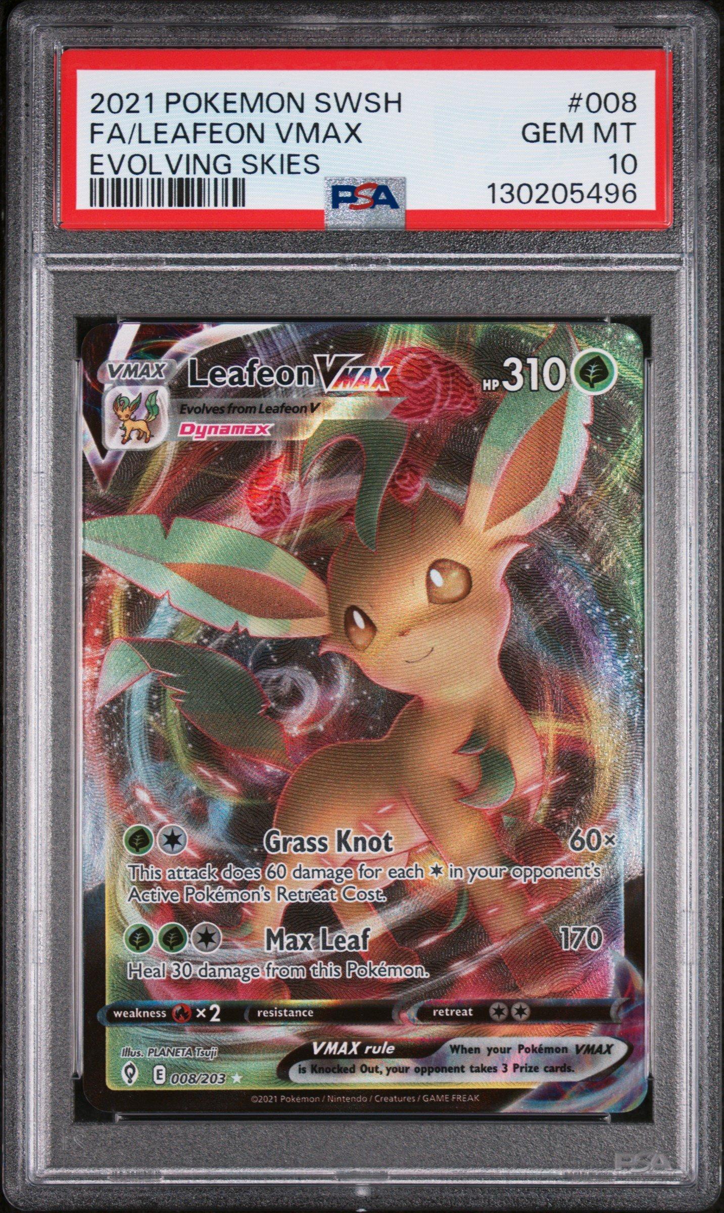 2021 Pokemon Sword & Shield Evolving Skies 008 Full Art/leafeon