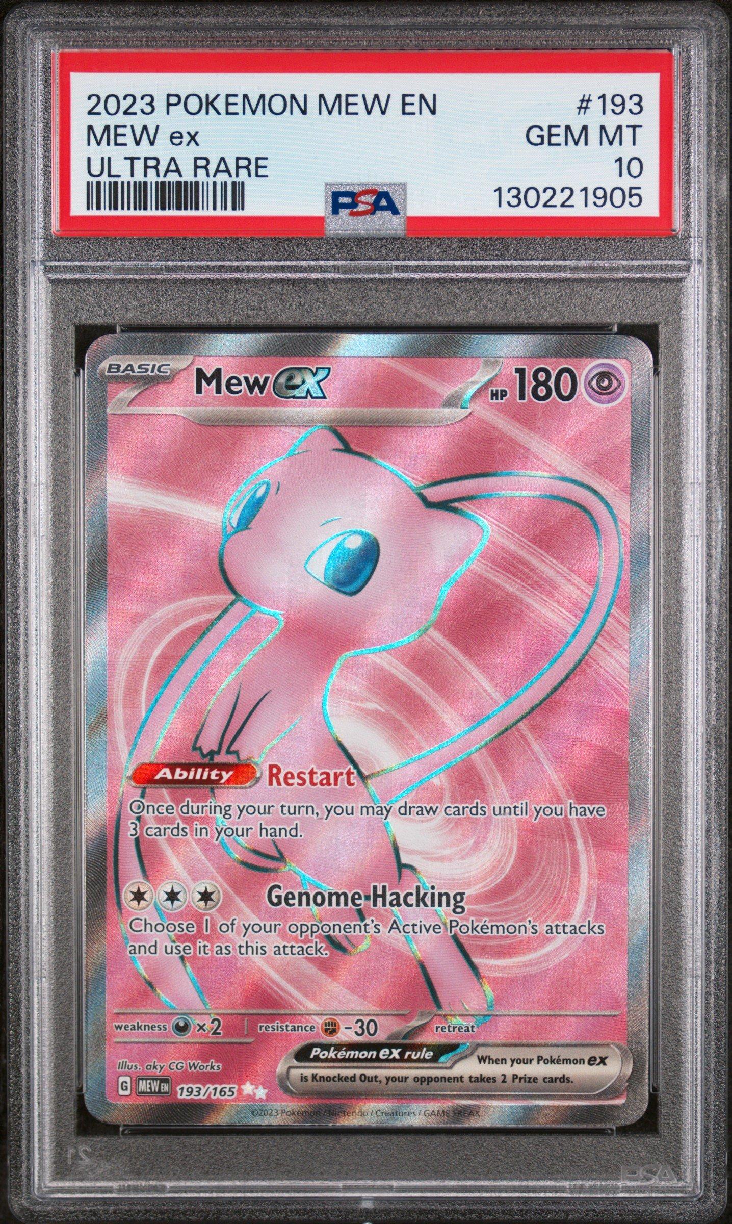 2023 Pokemon Mew En-151 193 Mew Ex Ultra Rare PSA 10 Graded Card