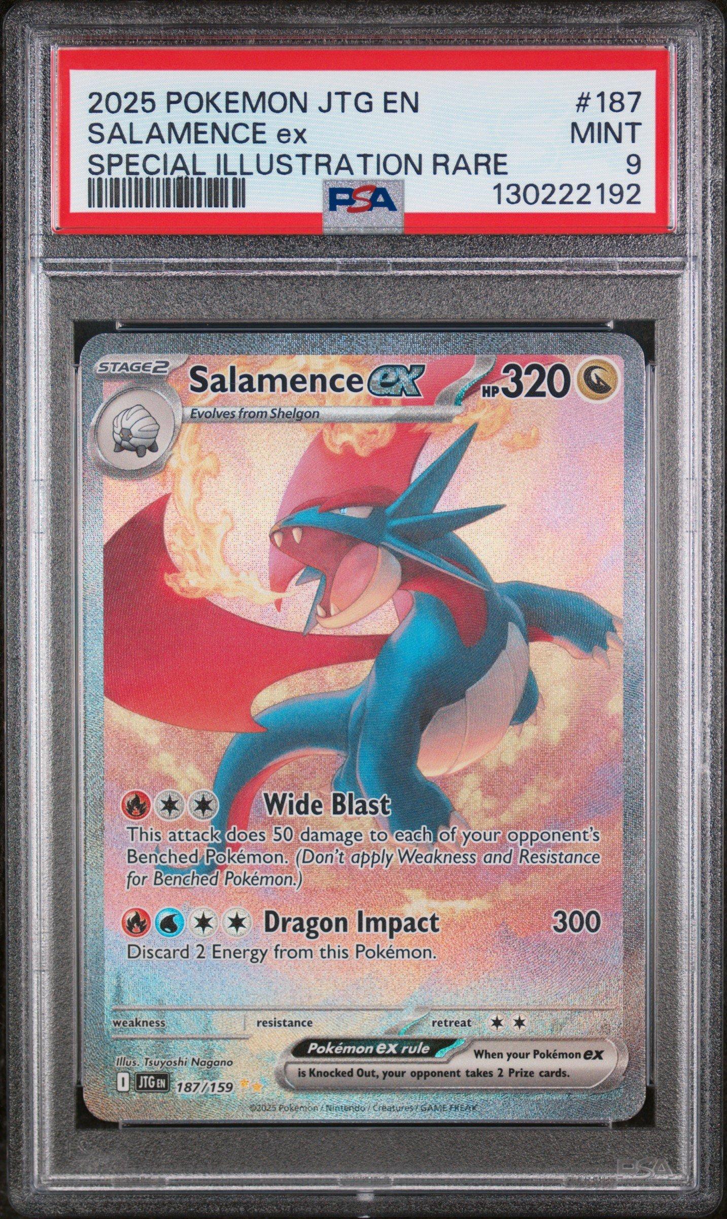 2025 Pokemon Jtg En-journey Together 187 Salamence Ex Special