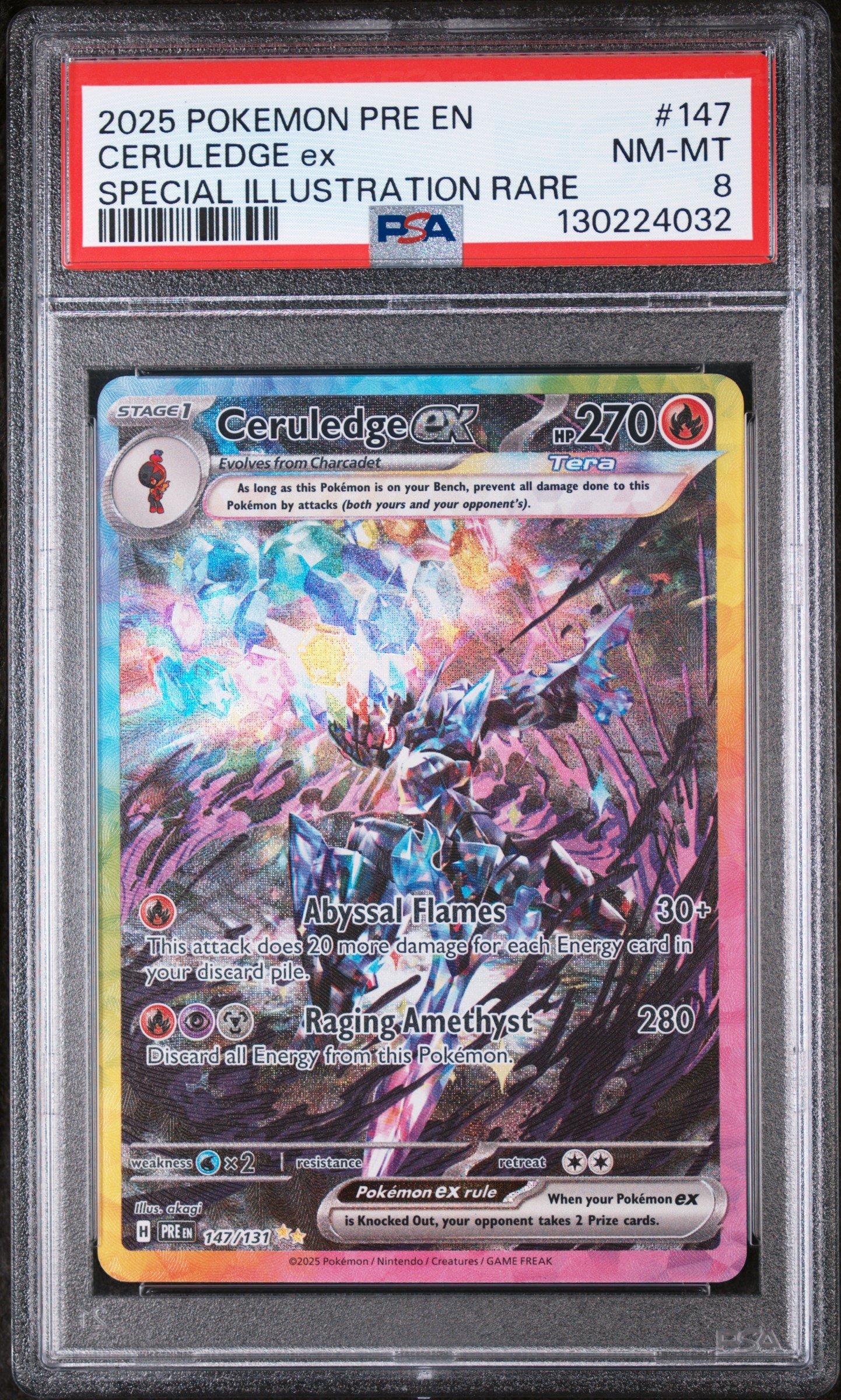 2025 rare pokemon cards N's Reshiram 2025 Pokemon Journey Together #167 PSA Authenticated 9 Card