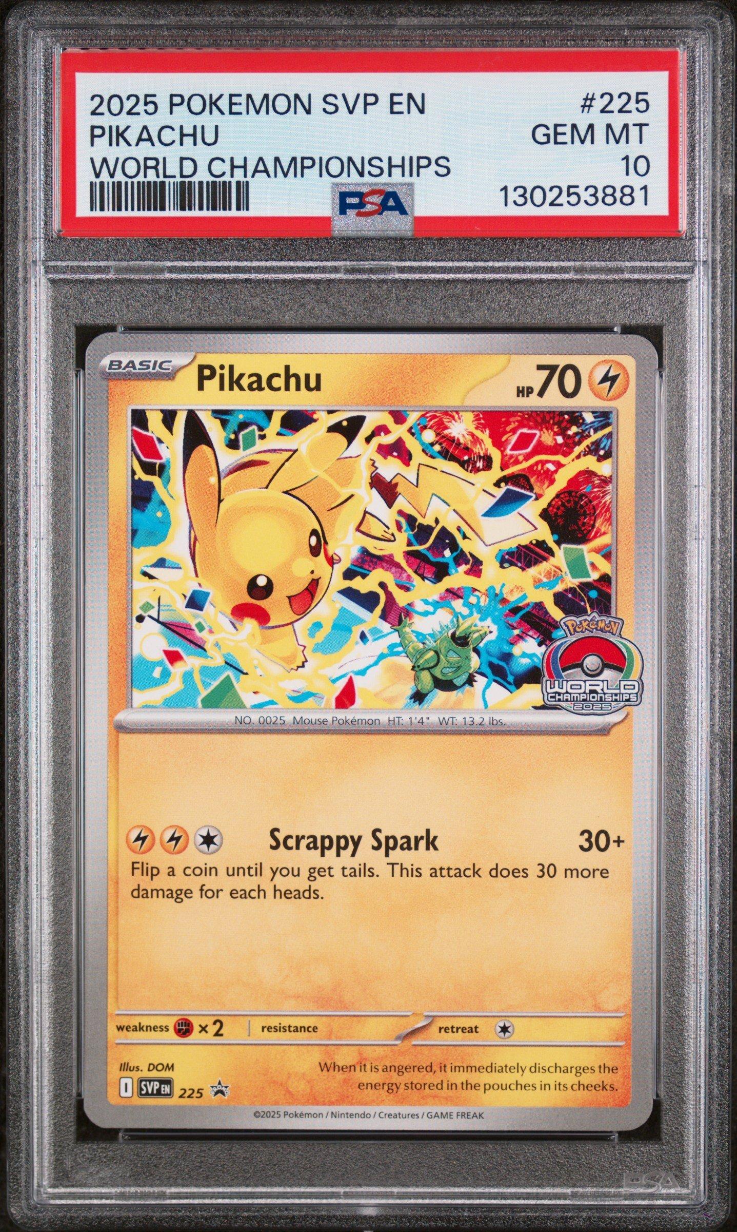 2025 Pokemon Svp En-sv Black Star Promo 225 Pikachu World
