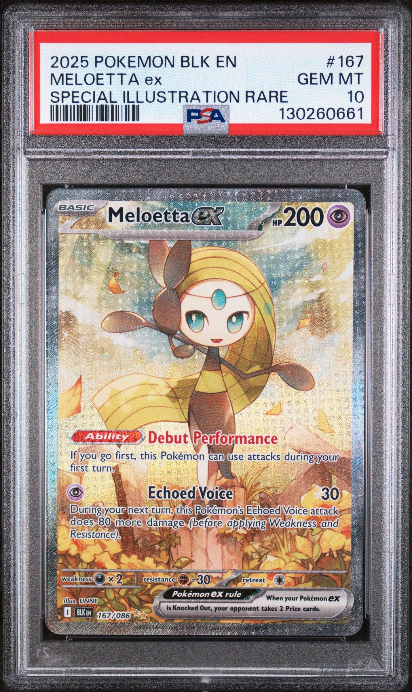 2025 Pokemon Blk En-black Bolt 167 Meloetta Ex Special