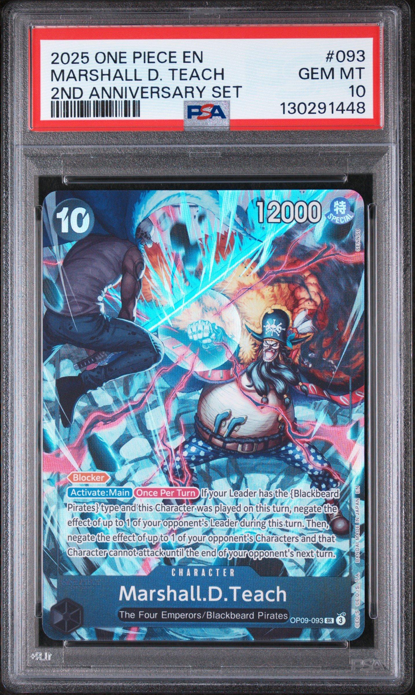 マーシャル・D・ティーチ 2nd ANNIVERSARY SET psa10 2025 One Piece English Version 2nd Anniversary Set 093 Marshall D