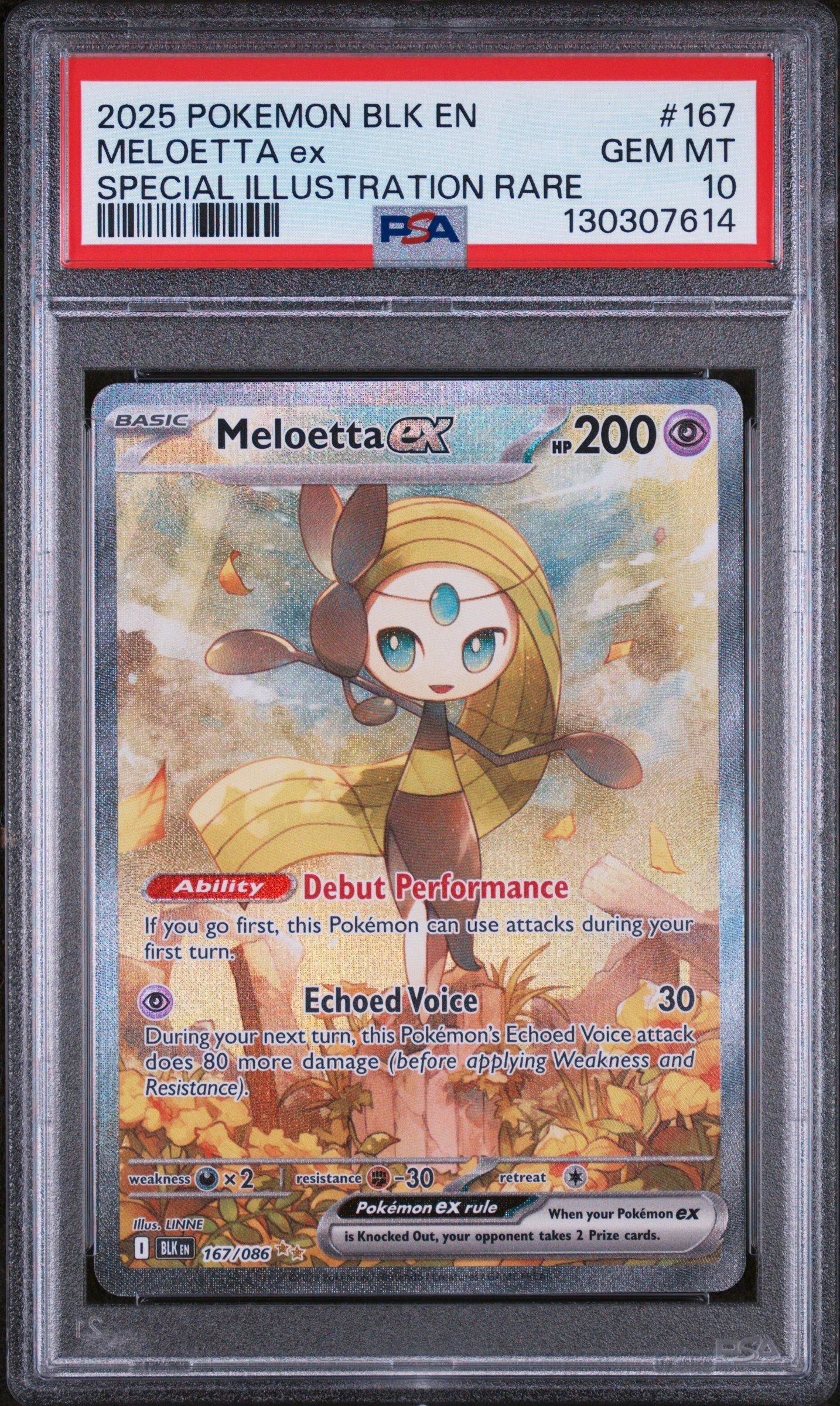 2025 Pokemon Blk En-black Bolt 167 Meloetta Ex Special