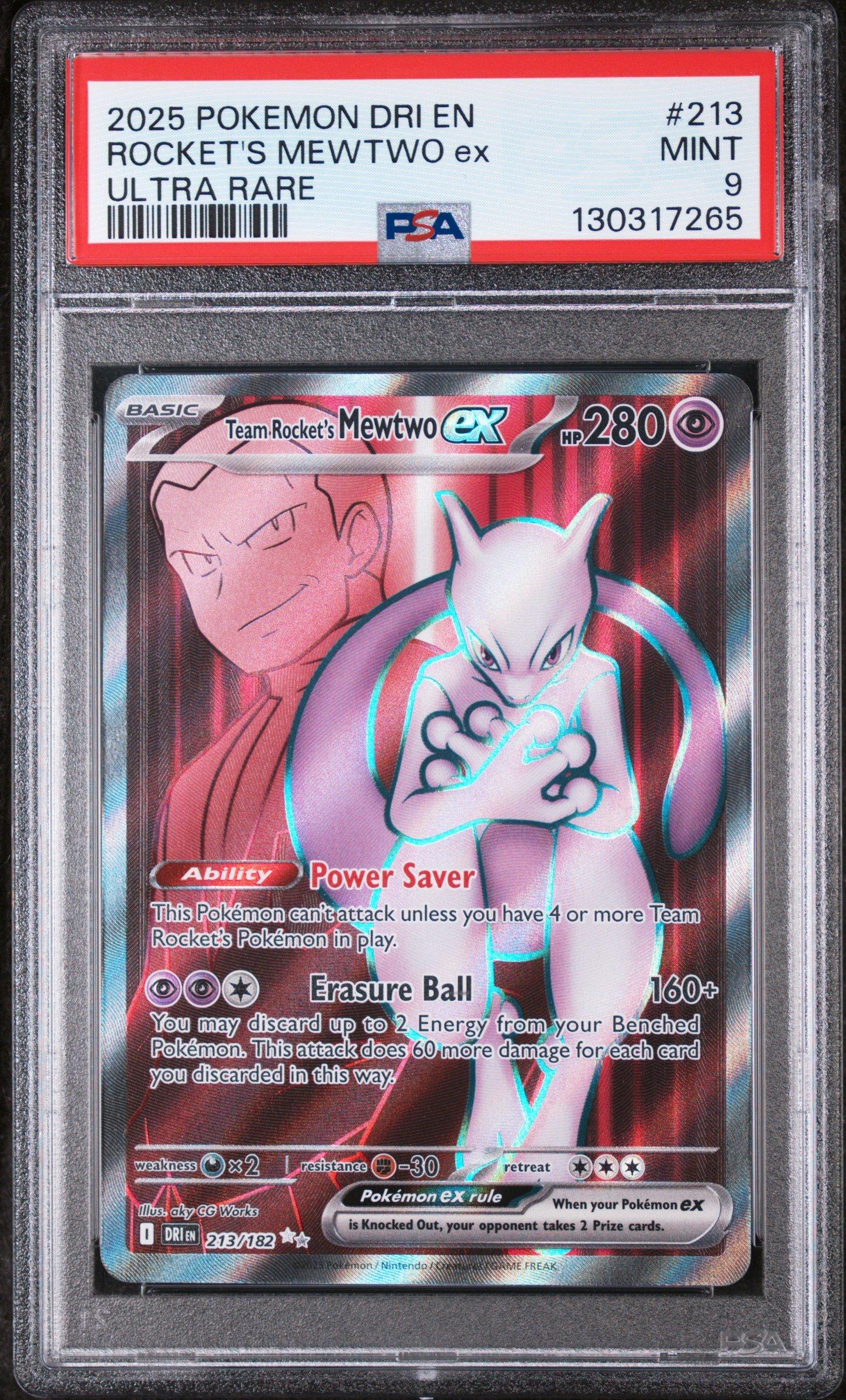 2025 Pokemon Dri En-destined Rivals 213 Team Rocket's Mewtwo Ex