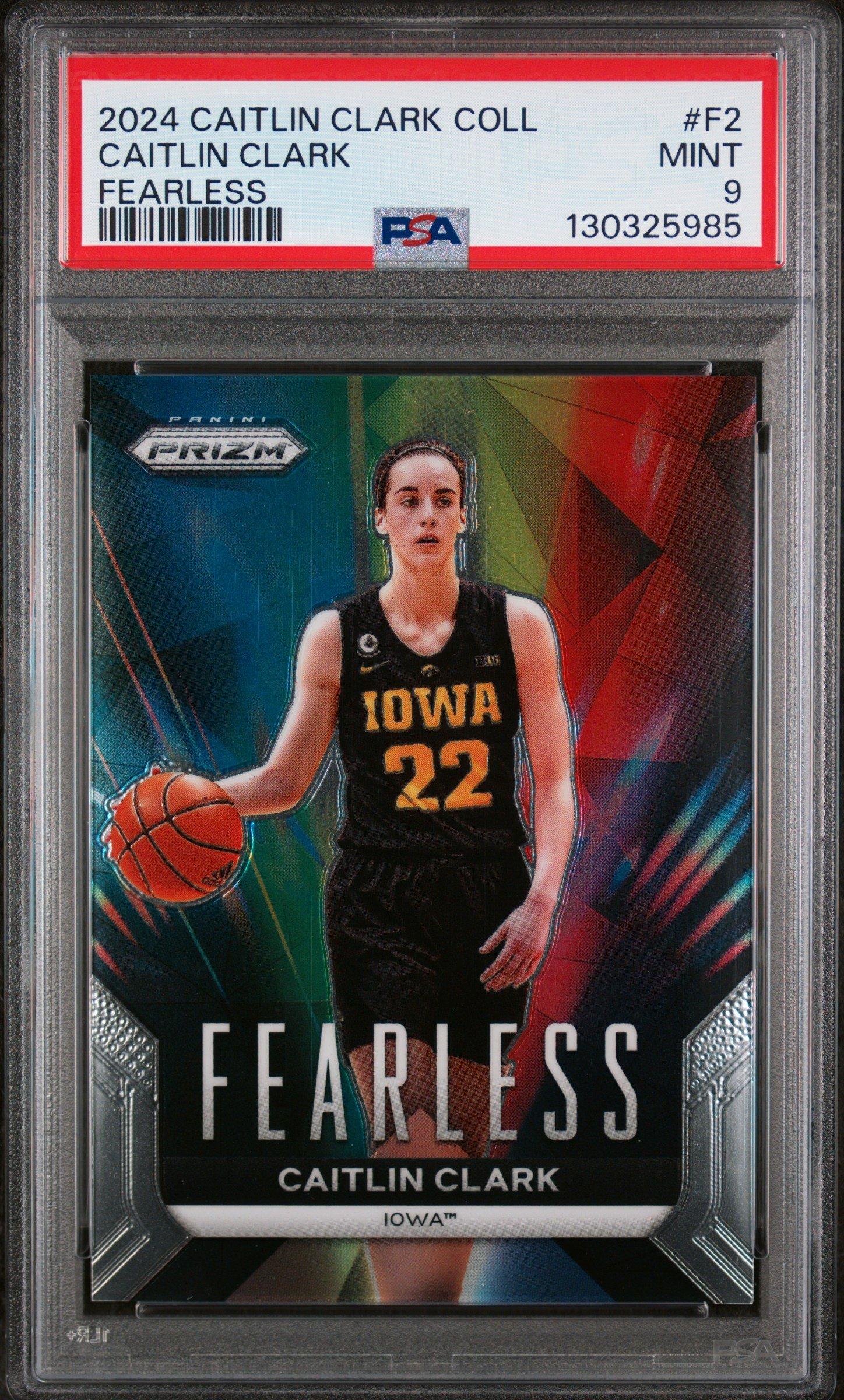 2024 Panini Caitlin Clark Collection Fearless F2 Caitlin Clark PSA 9