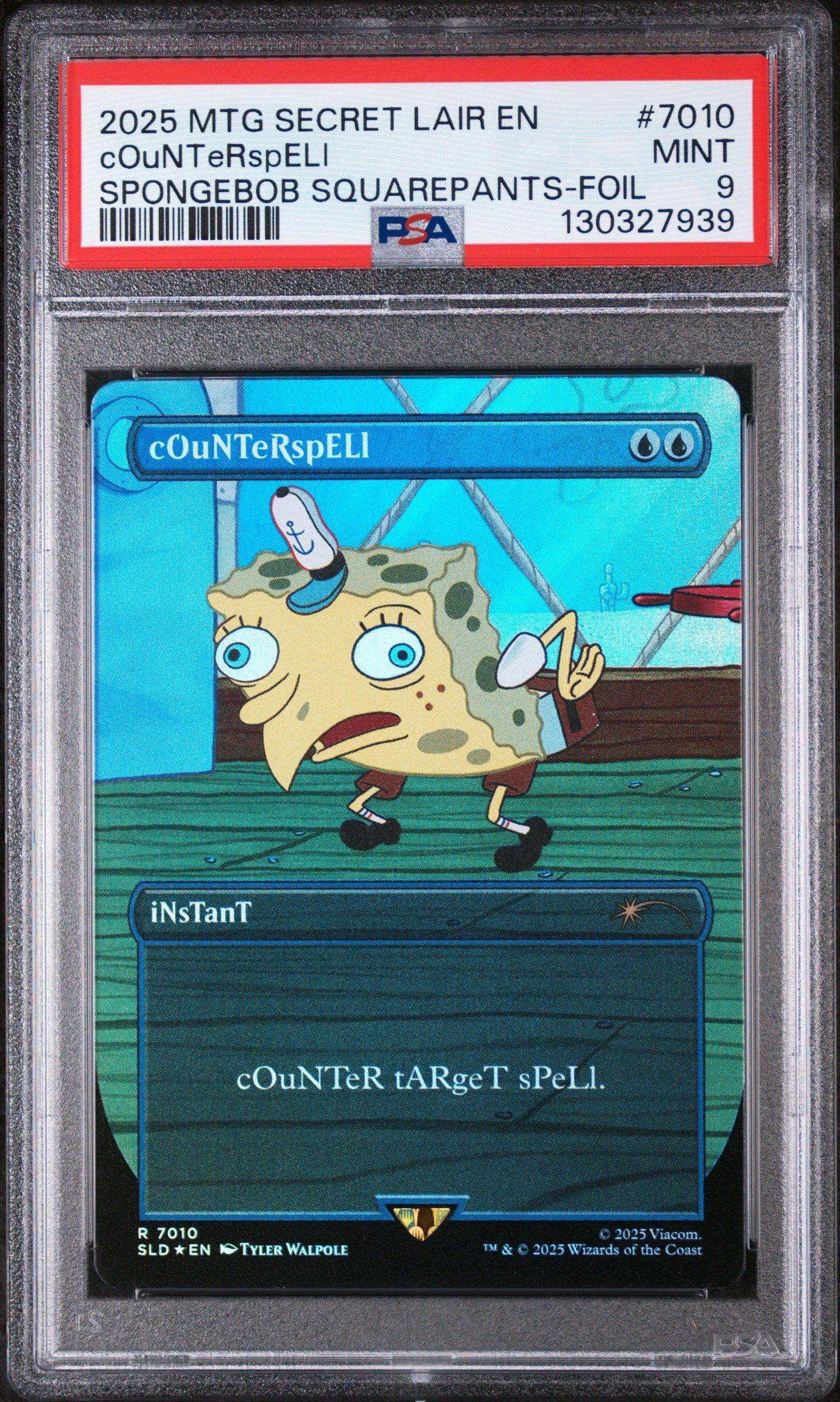 2025 Magic The Gathering Secret Lair Drop 7010 Counterspell Spongebob  Squarepants-foil PSA 9 Graded Card | GameStop