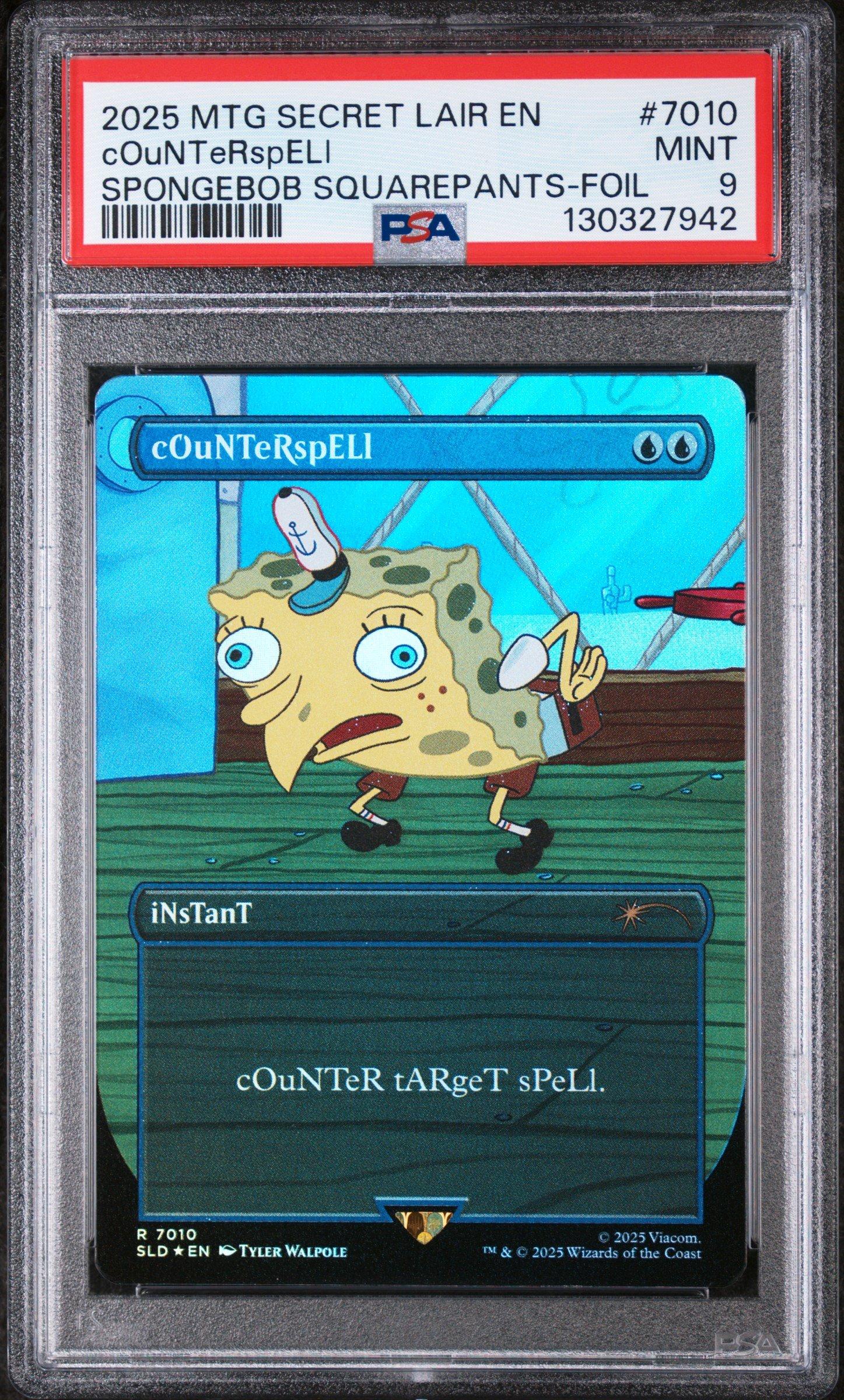 2025 Magic The Gathering Secret Lair Drop 7010 Counterspell Spongebob  Squarepants-foil PSA 9 Graded Card | GameStop