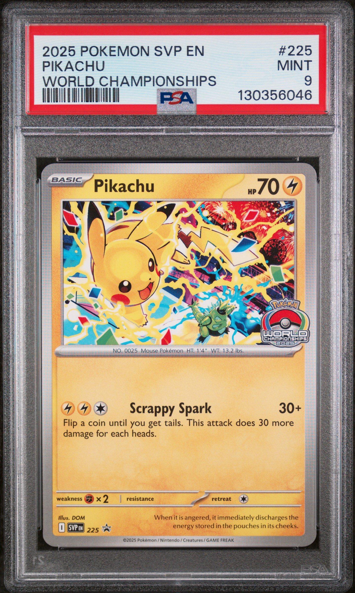 2025 Pokemon Svp En-sv Black Star Promo 225 Pikachu World