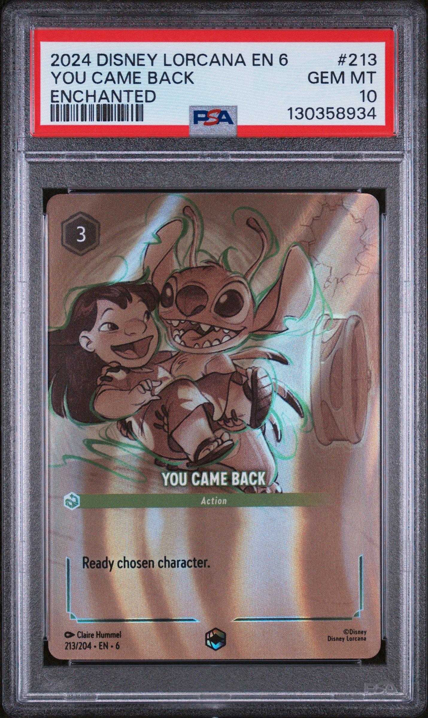 2024 Disney Lorcana En 6-azurite Sea 213 You Came Back Enchanted