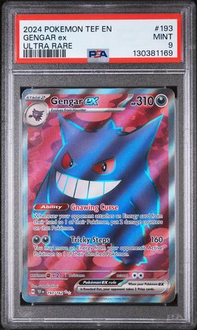 2024 Pokemon Tef En-temporal Forces 193 Gengar Ex Ultra Rare PSA 9