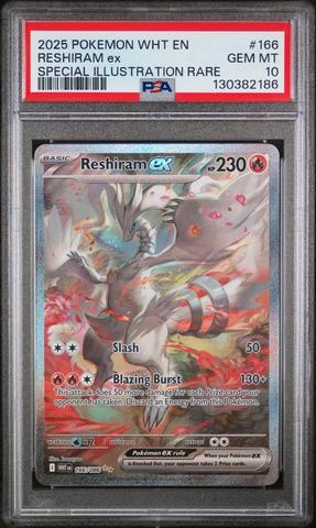 【PSA10】 RESHIRAM EX SPECIAL ART RARE 2025 Pokemon Japanese White Flare Reshiram EX #168 Japanese