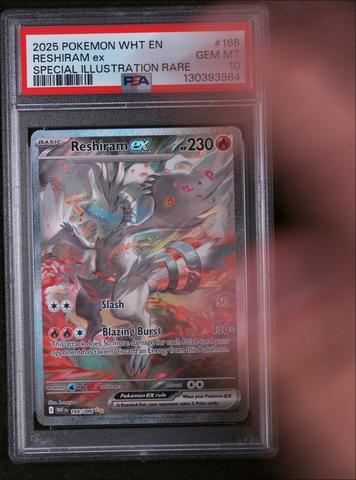 2025 Pokemon Wht En-white Flare 166 Reshiram Ex Special