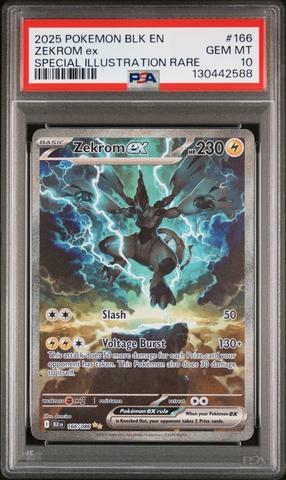 2025 Pokemon Blk En-black Bolt 166 Zekrom Ex Special Illustration