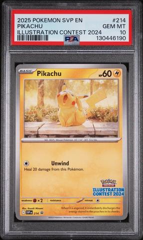 2025 Pokemon Svp En-sv Black Star Promo 214 Pikachu Illustration