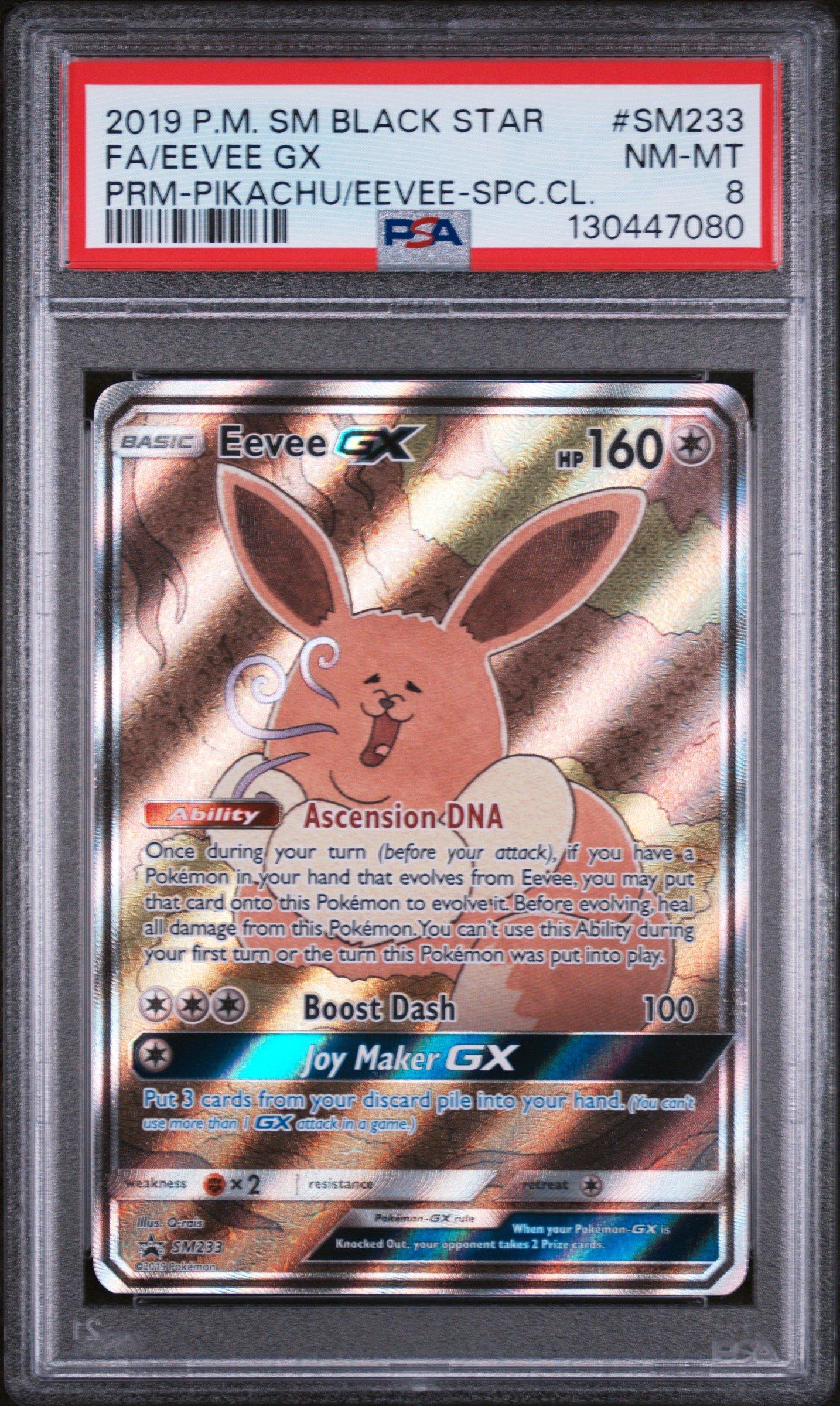 2019 Pokemon Sm Black Star Promo Sm233 Full Art/eevee Gx Pikachu