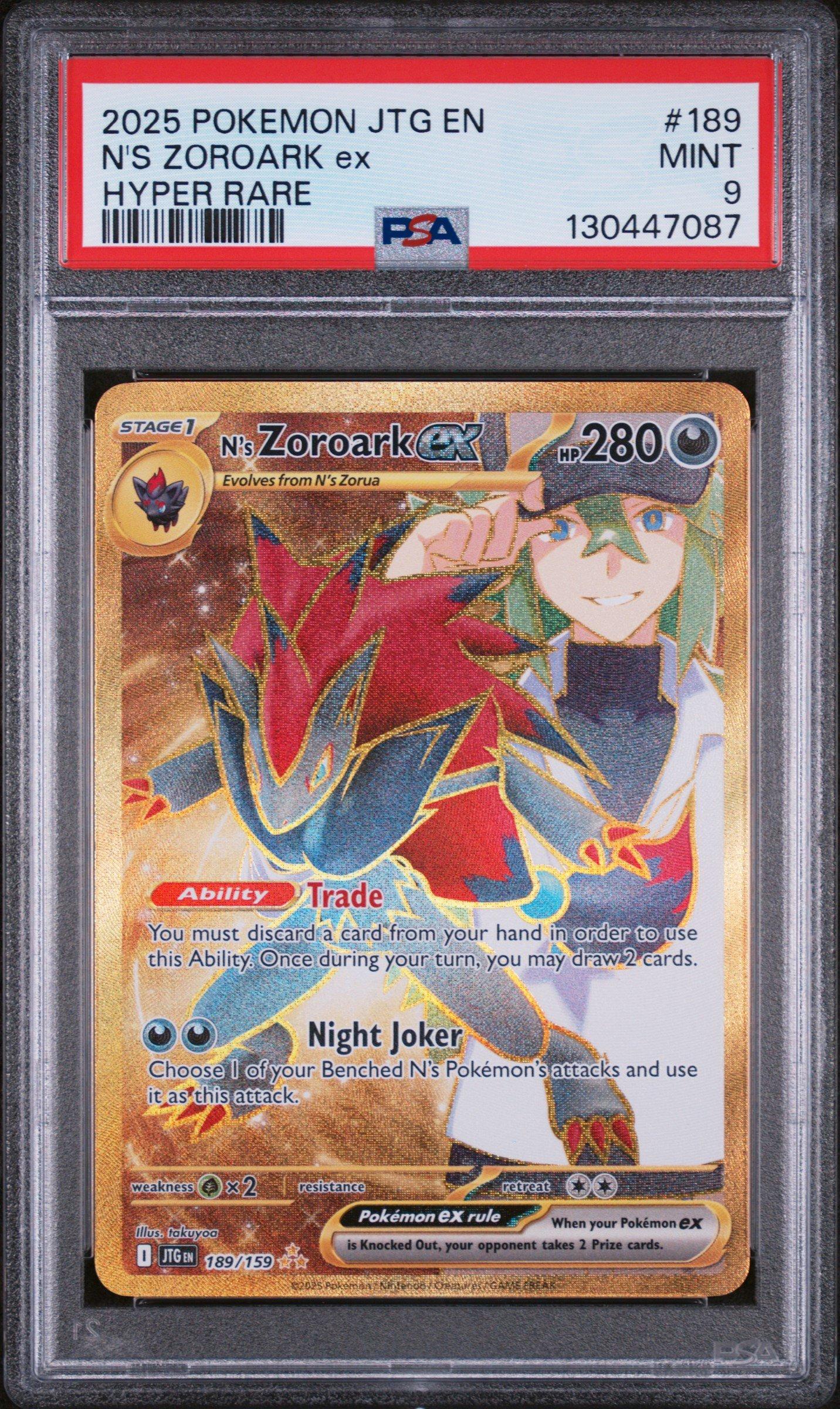 2025 Pokemon Jtg En-journey Together 189 N's Zoroark Ex Hyper Rare