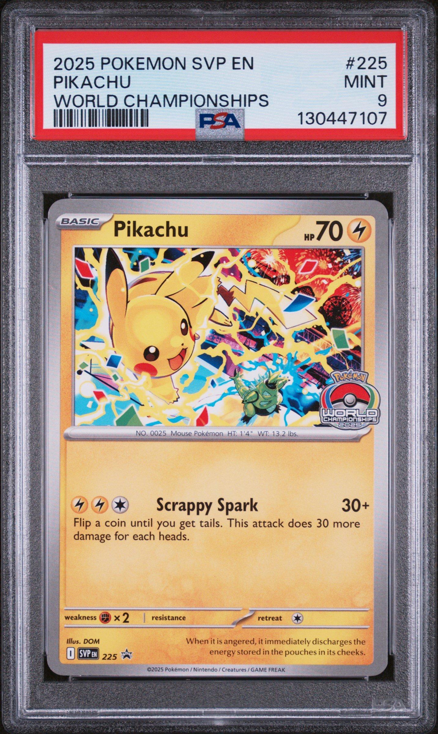 2025 Pokemon Svp En-sv Black Star Promo 225 Pikachu World