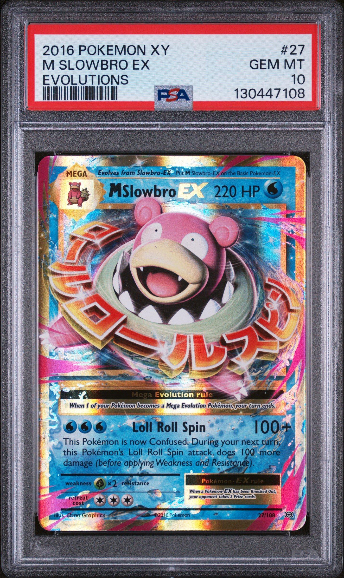 2016 Pokemon Xy Evolutions 27 M Slowbro Ex PSA 10 Graded Card