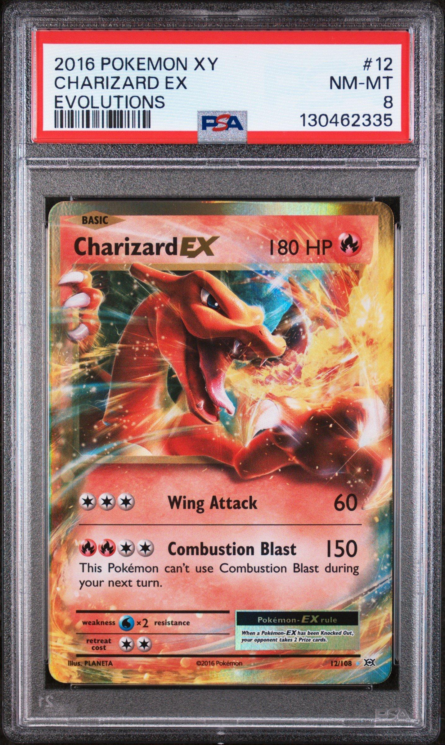 2016 Pokemon Xy Evolutions 12 Charizard Ex PSA 8 Graded Card