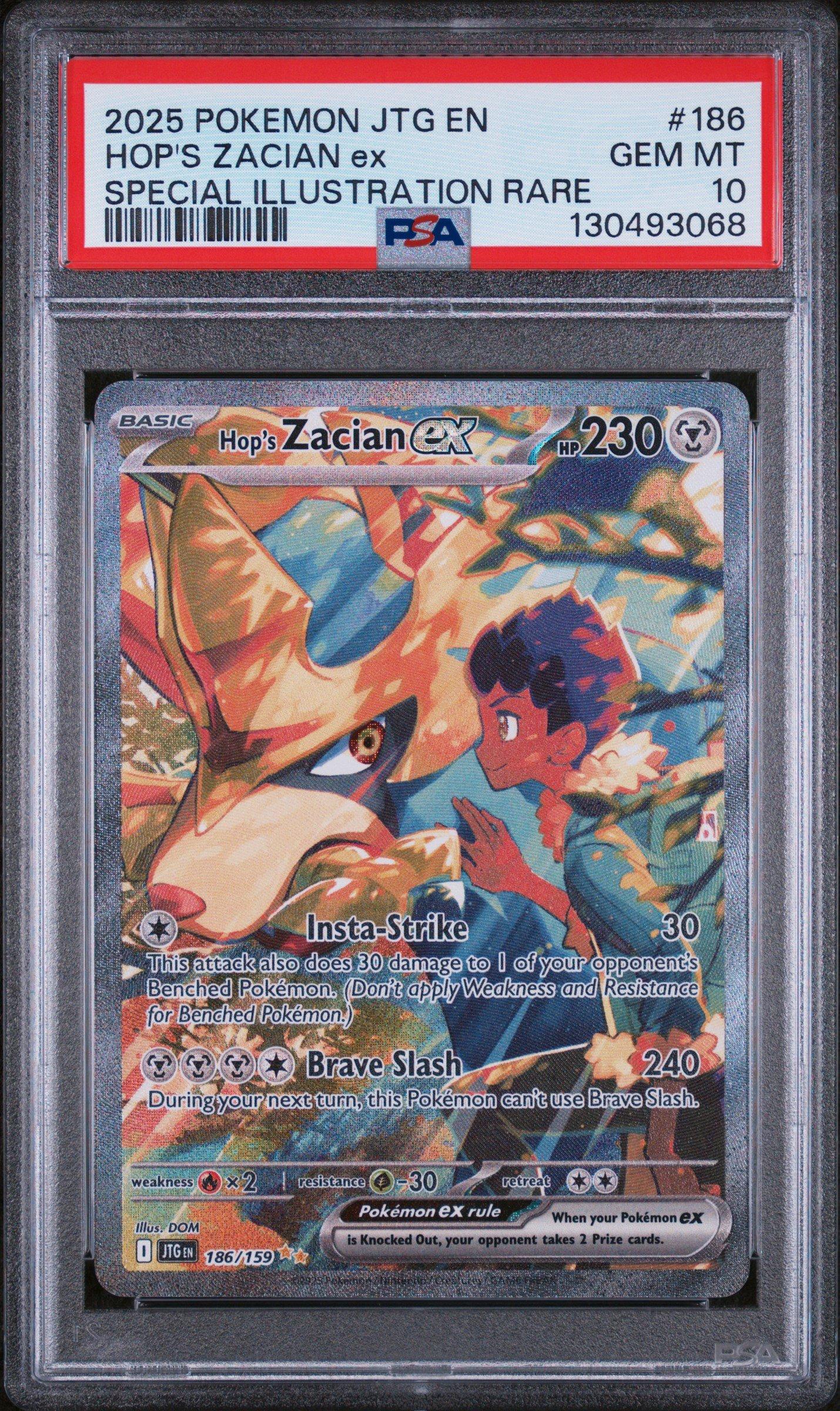2025 Pokemon Jtg En-journey Together 186 Hop's Zacian Ex Special