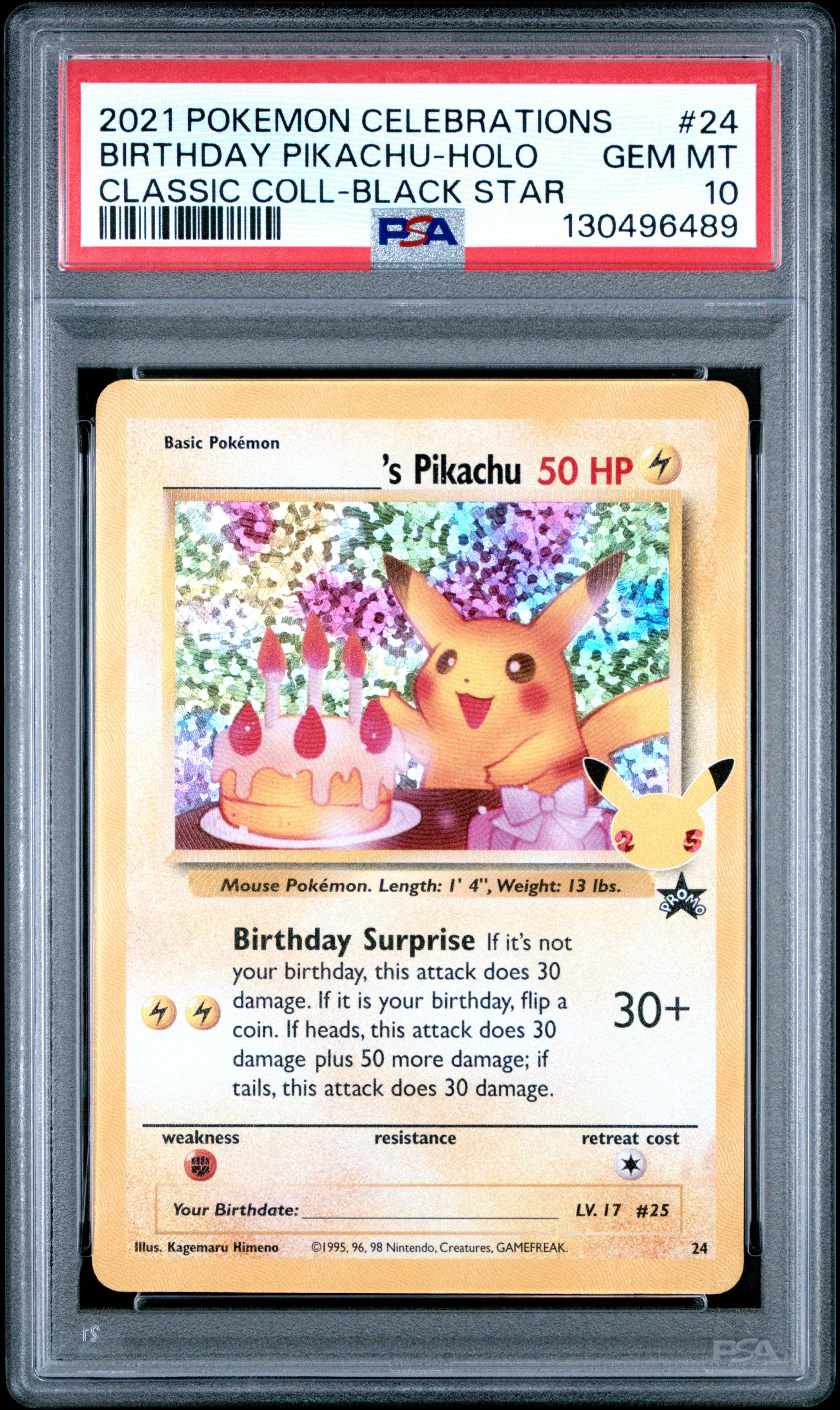 2021 Pokemon Celebrations Classic Collection 24 Birthday Pikachu