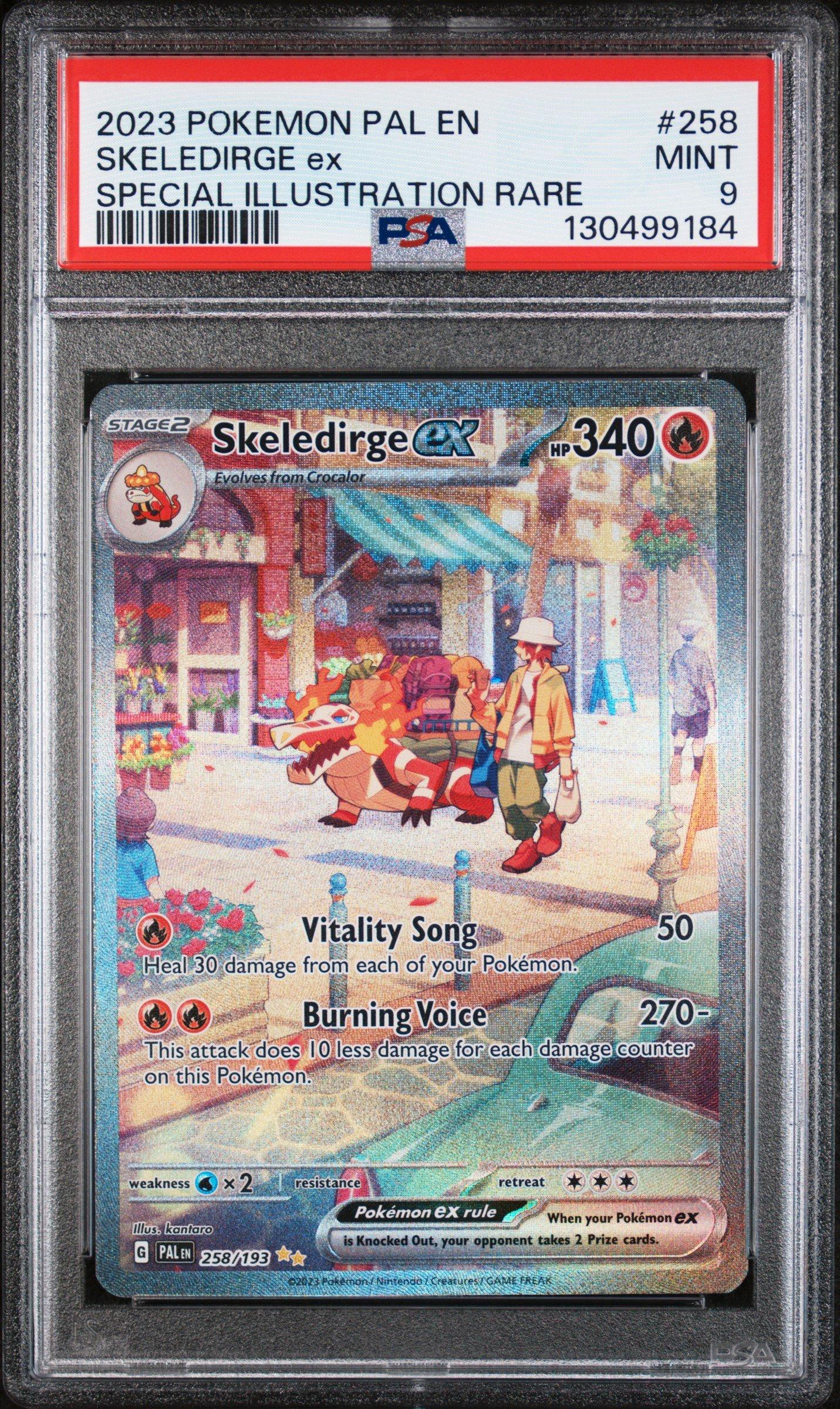 skeledirge ex pokemon card Paldea Partners Tins Black Star Promo #034 CGC 9.5 Paldea Evolved Singles Pokmon - Skeledirge ex 258/193