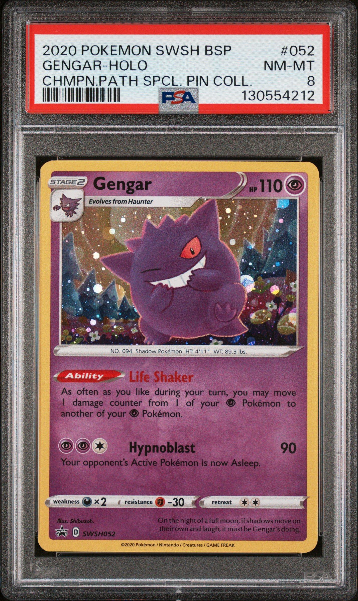 2020 Pokemon Swsh Black Star Promo 052 Gengar-holo Champion's Path Special  Pin Collection PSA 8 Graded Card | GameStop