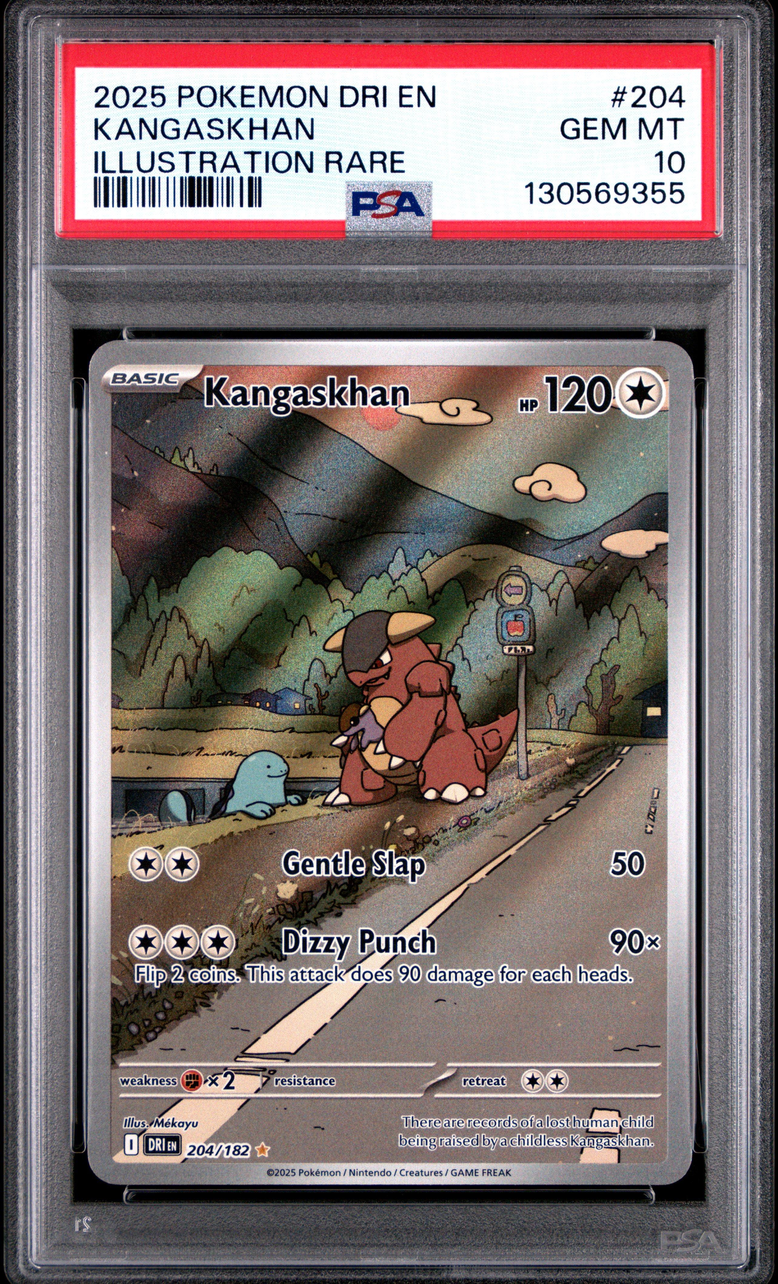 2025 Pokemon Dri En-destined Rivals 204 Kangaskhan Illustration