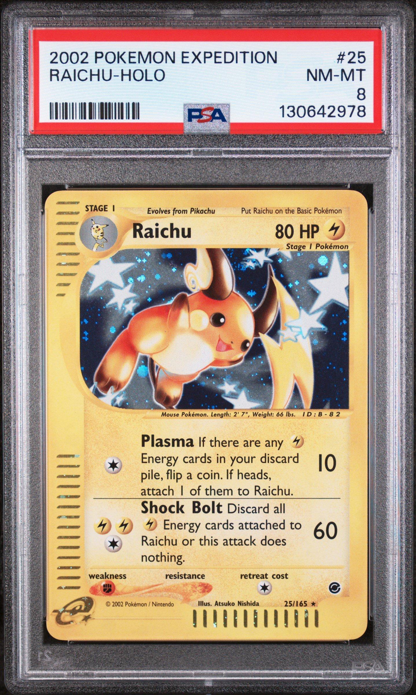 2002 Pokemon Expedition 25 Raichu-holo PSA 8 Graded Card | GameStop