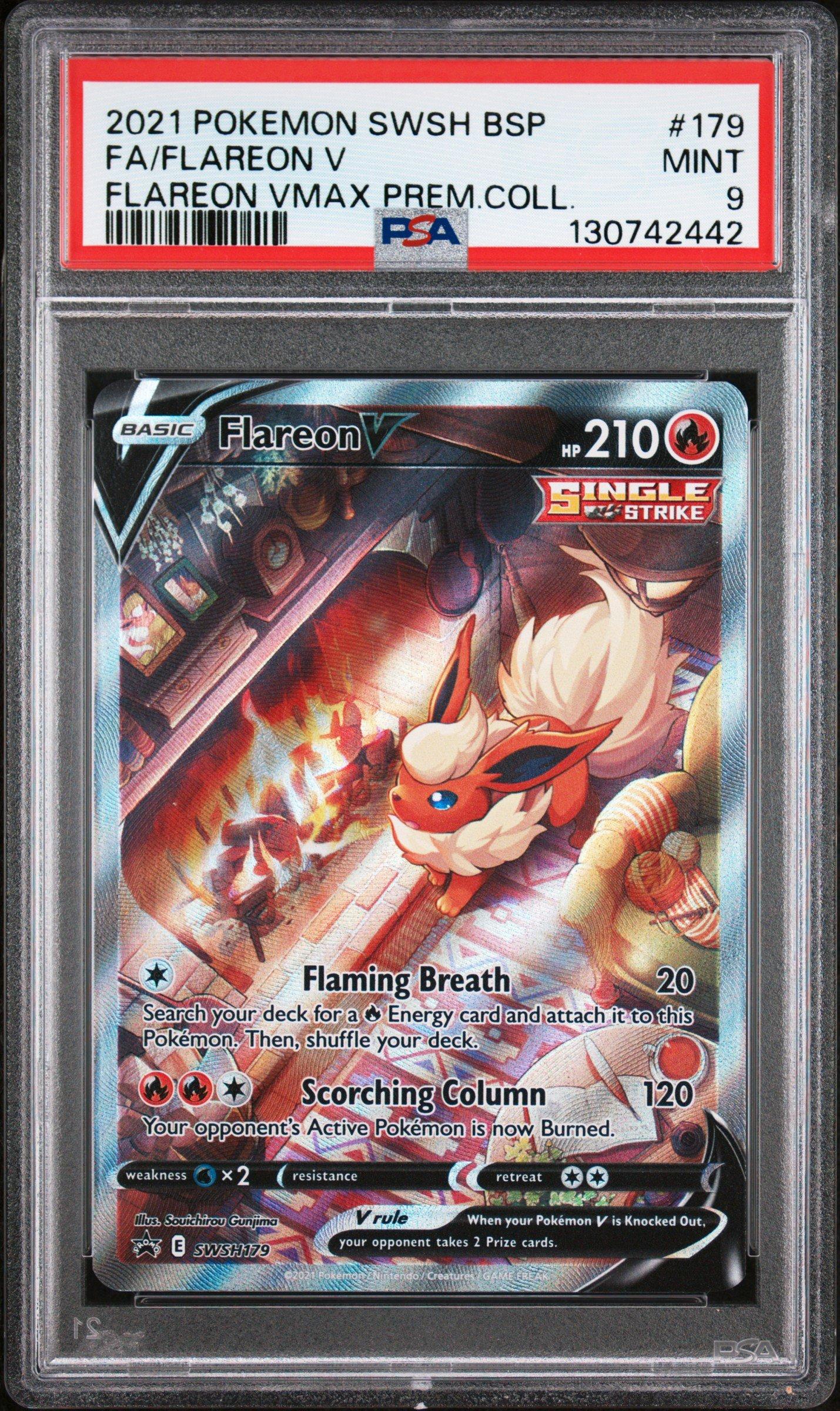 2021 Pokemon Swsh Black Star Promo 179 Full Art/flareon V Flareon